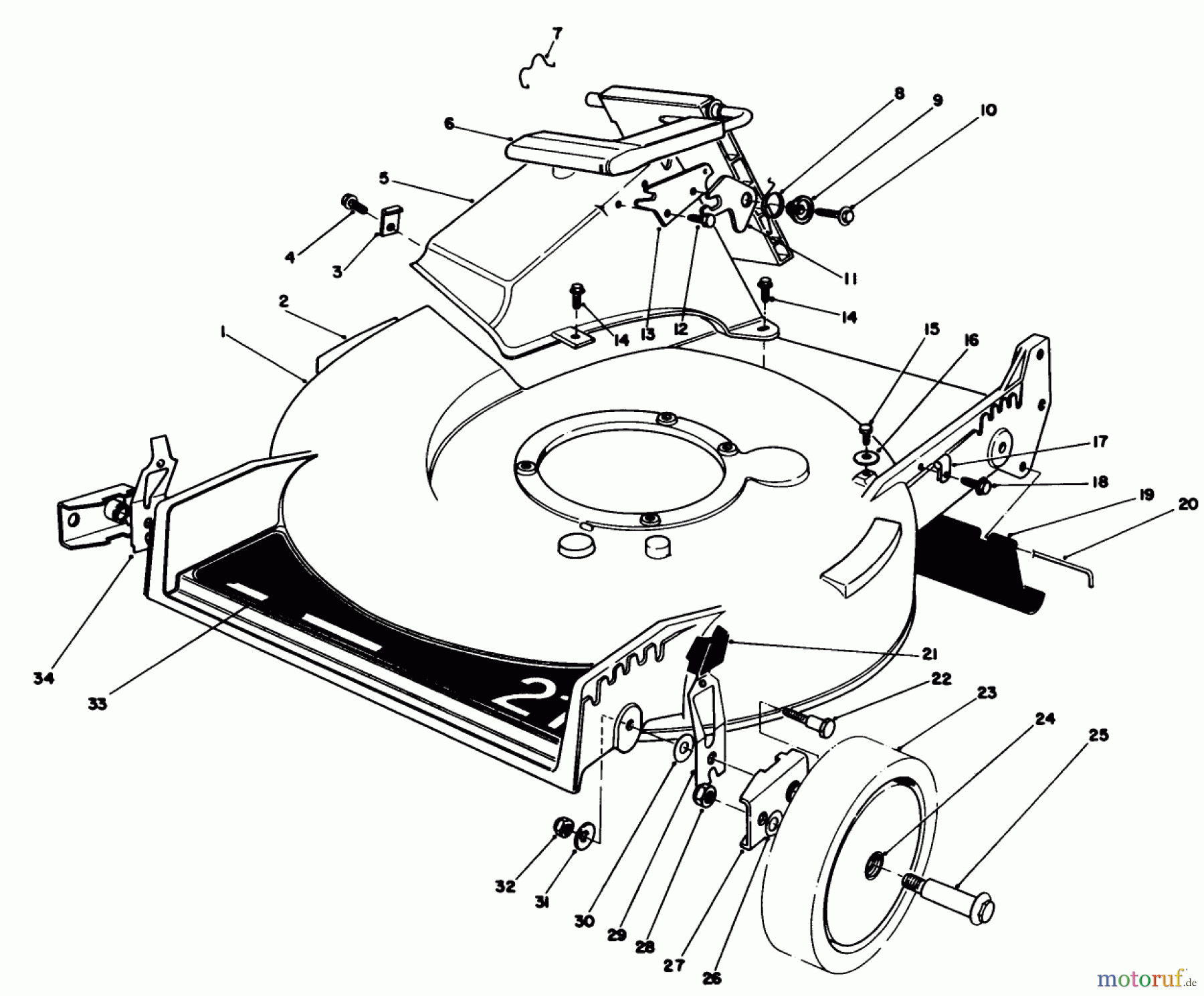  Toro Neu Mowers, Walk-Behind Seite 1 20588 - Toro Lawnmower, 1985 (5000001-5999999) HOUSING ASSEMBLY