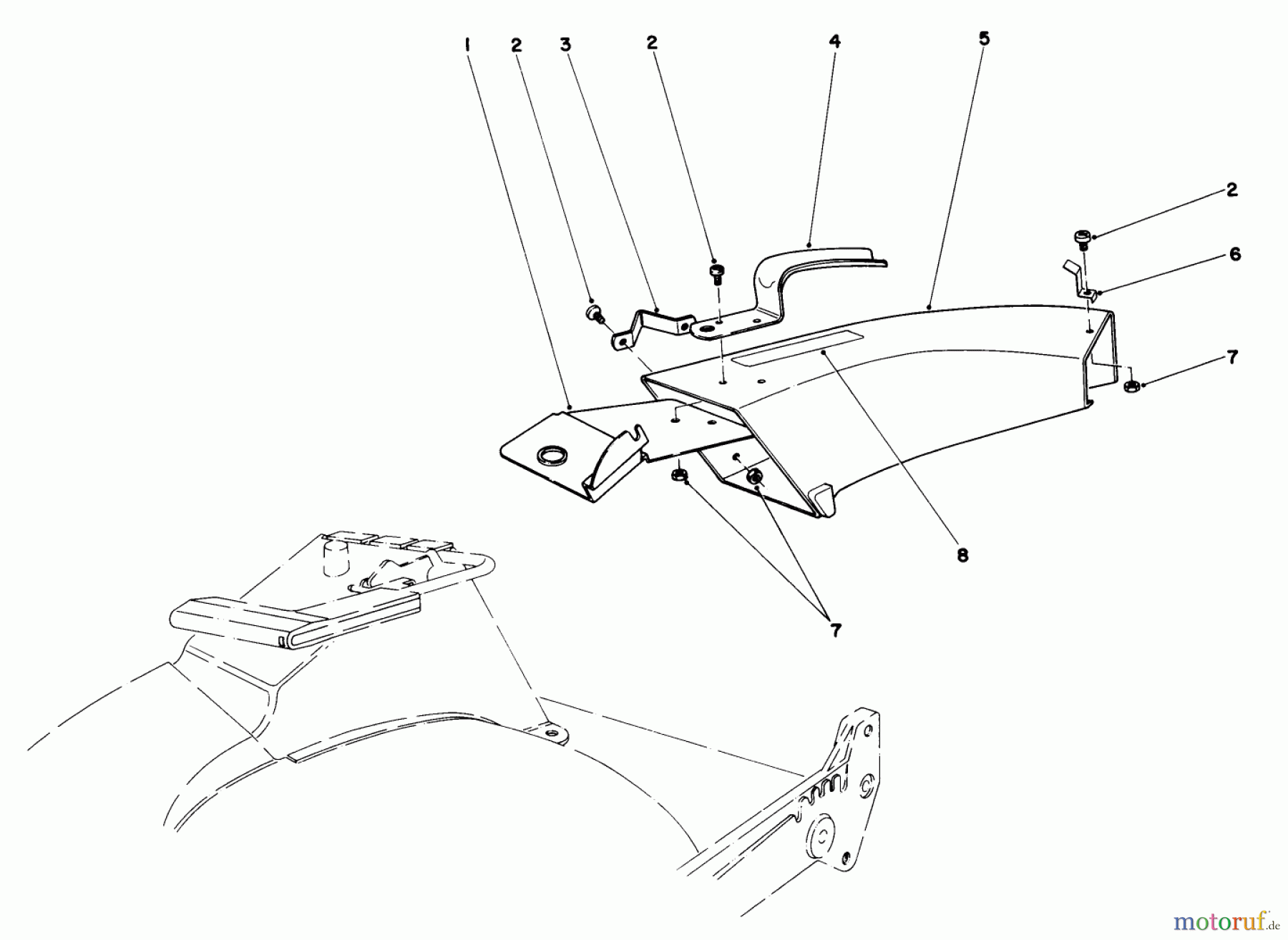  Toro Neu Mowers, Walk-Behind Seite 1 20588 - Toro Lawnmower, 1987 (7000001-7999999) SIDE DISCHARGE CHUTE MODEL NO. 59108 (OPTIONAL)