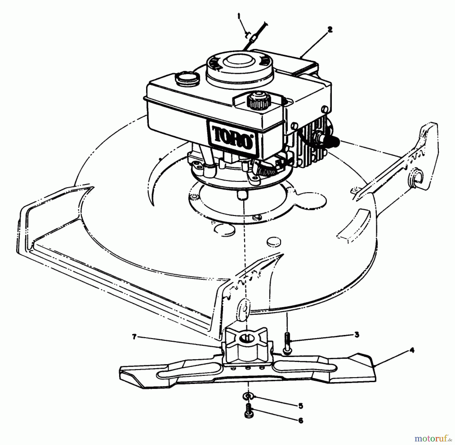  Toro Neu Mowers, Walk-Behind Seite 1 20588 - Toro Lawnmower, 1988 (8000001-8999999) ENGINE ASSEMBLY