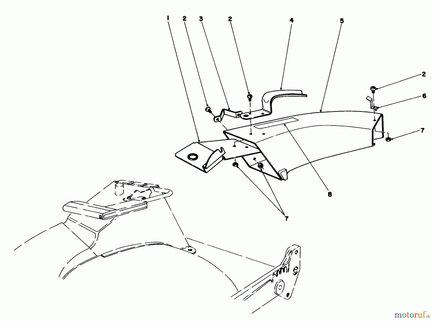  Toro Neu Mowers, Walk-Behind Seite 1 20610 - Toro Lawnmower, 1984 (4000001-4999999) SIDE DISCHARGE CHUTE MODEL NO. 59108 (OPTIONAL)