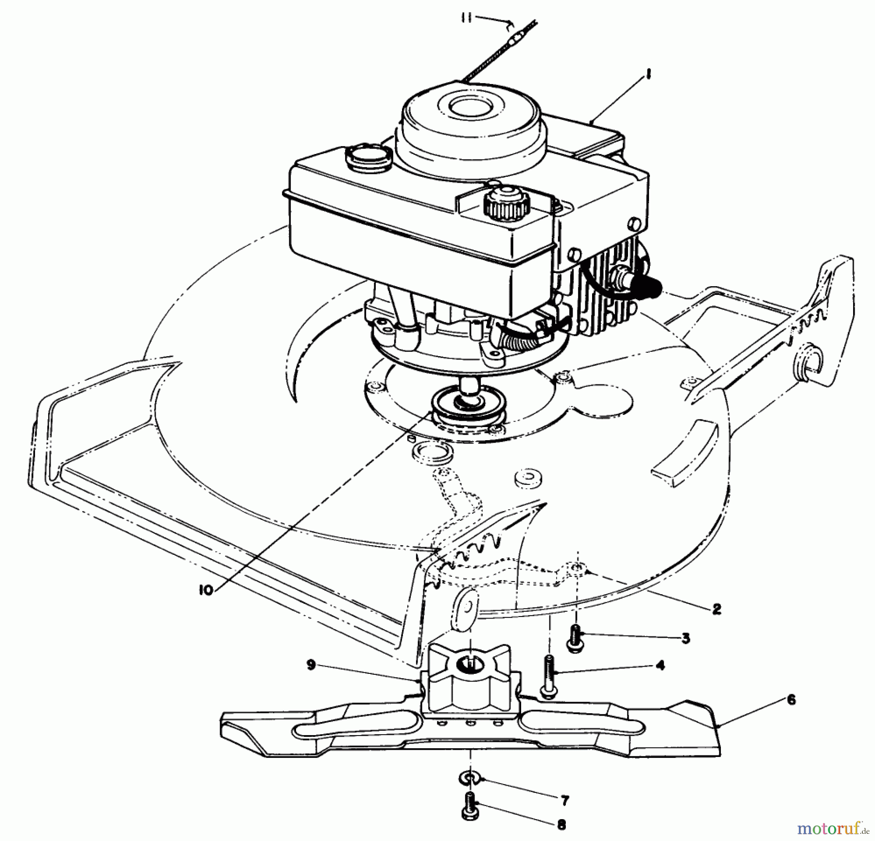  Toro Neu Mowers, Walk-Behind Seite 1 20611 - Toro Lawnmower, 1989 (9000001-9999999) ENGINE ASSEMBLY