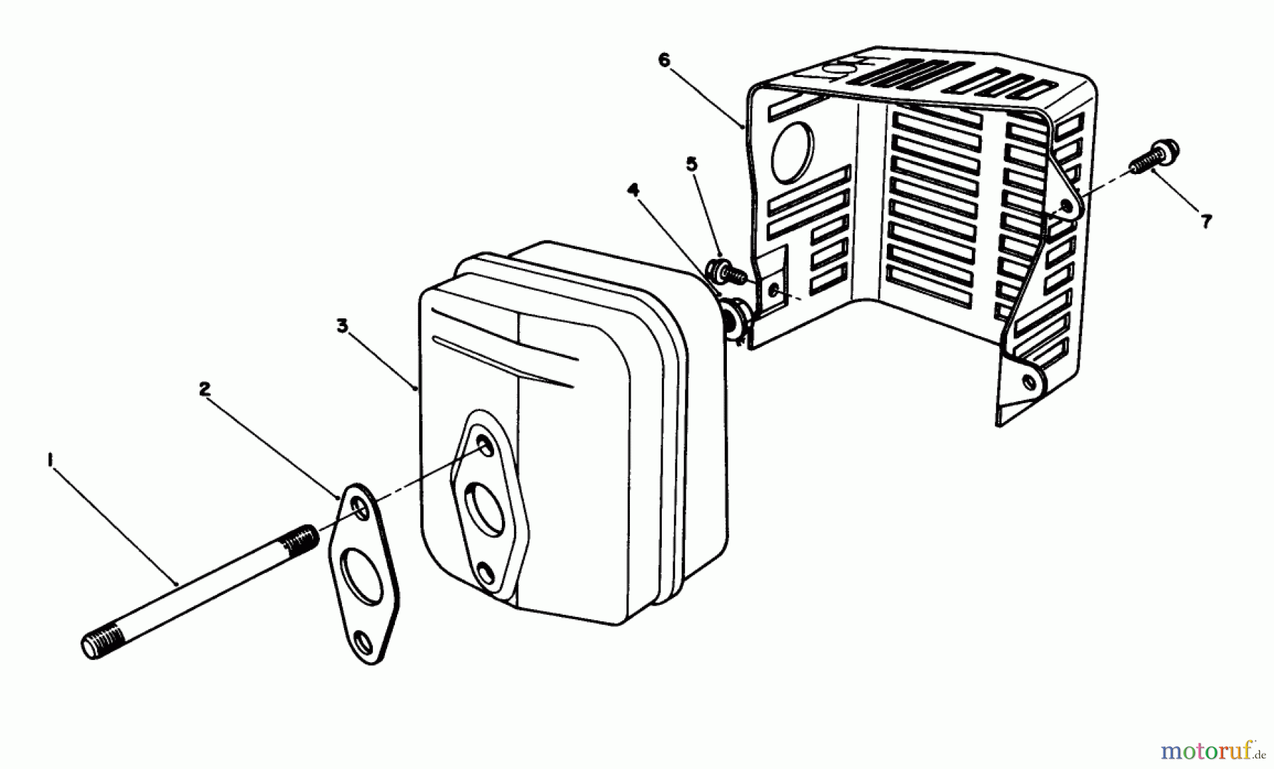  Toro Neu Mowers, Walk-Behind Seite 1 20620 - Toro Lawnmower, 1988 (8000001-8999999) MUFFLER ASSEMBLY (MODEL NO. VMH7)