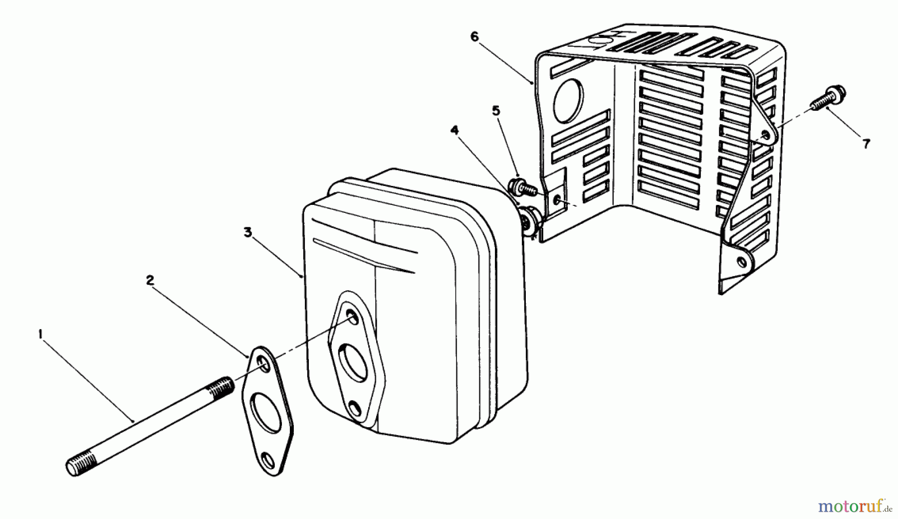  Toro Neu Mowers, Walk-Behind Seite 1 20622 - Toro Lawnmower, 1986 (6000001-6999999) MUFFLER ASSEMBLY