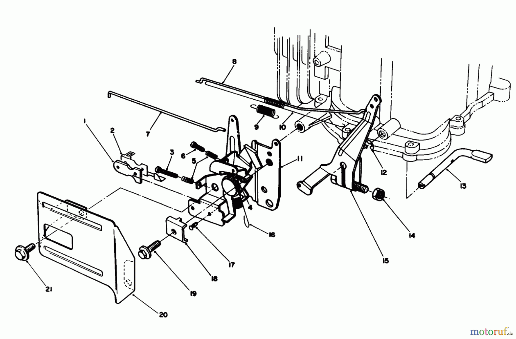  Toro Neu Mowers, Walk-Behind Seite 1 20622 - Toro Lawnmower, 1987 (7000001-7999999) GOVERNOR ASSEMBLY (MODEL NO. VMF5 & VMG6)