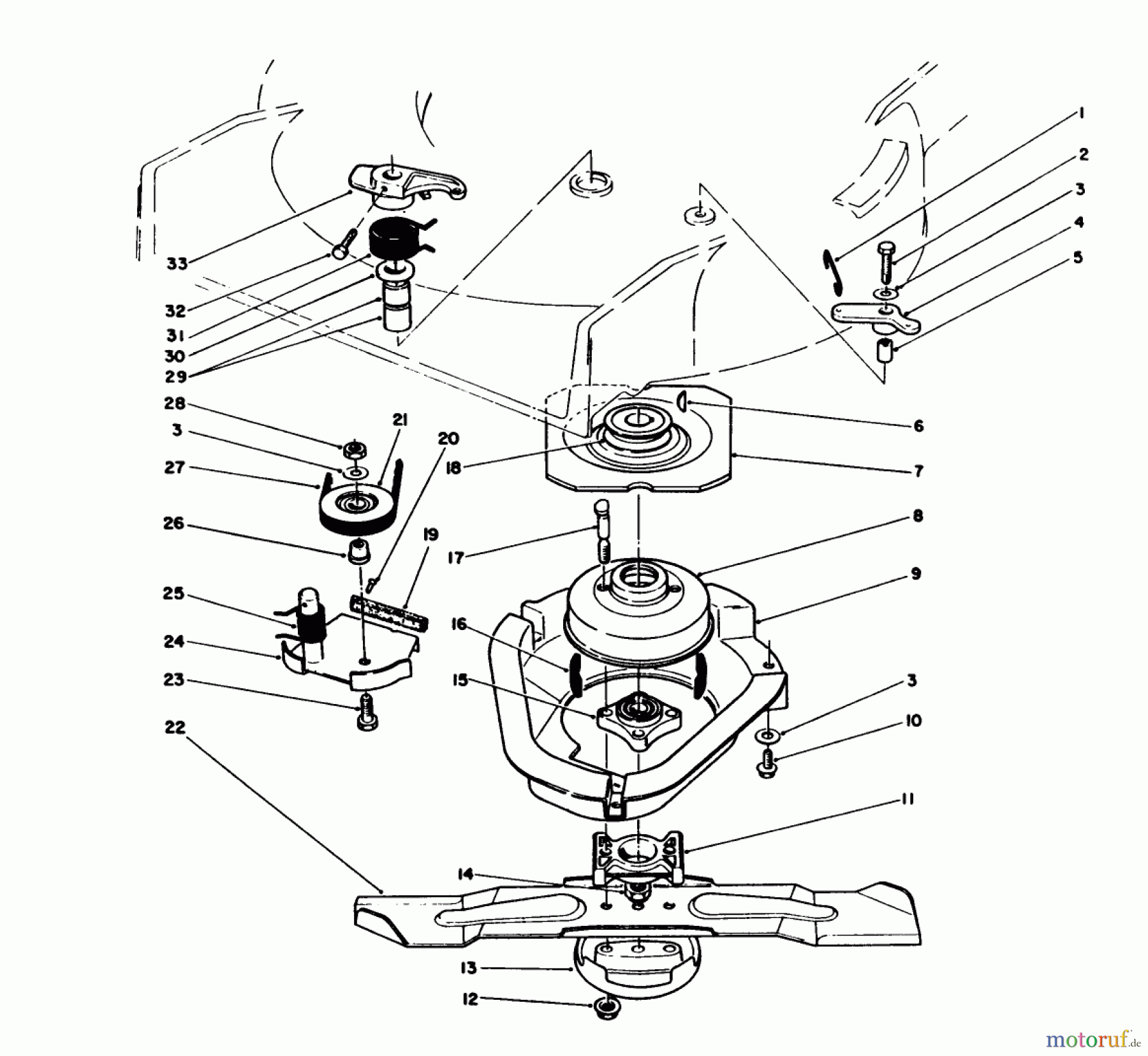  Toro Neu Mowers, Walk-Behind Seite 1 20622 - Toro Lawnmower, 1990 (0000001-0003101) BLADE BRAKE CLUTCH ASSEMBLY