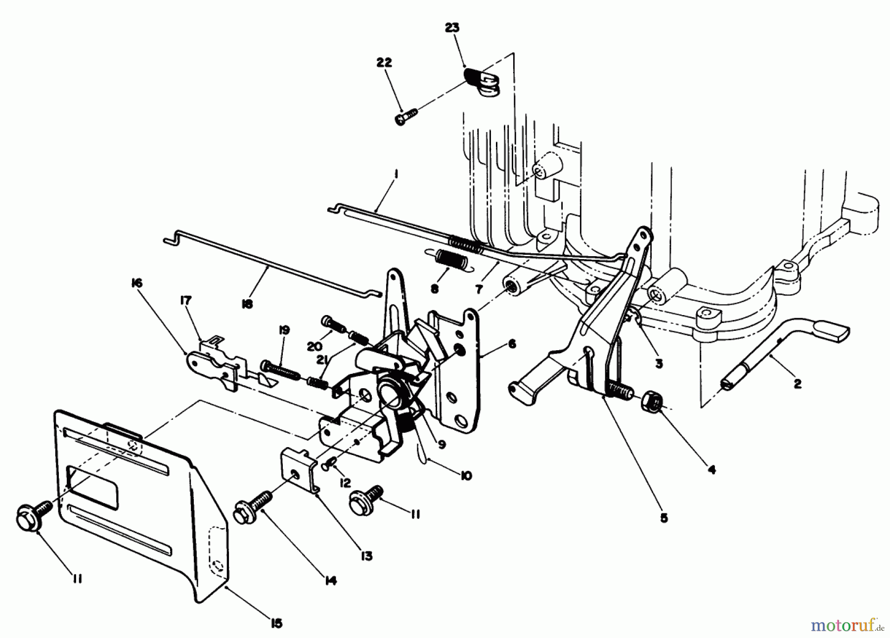  Toro Neu Mowers, Walk-Behind Seite 1 20622C - Toro Lawnmower, 1987 (7000001-7999999) GOVERNOR ASSEMBLY (MODEL NO. VMG6)