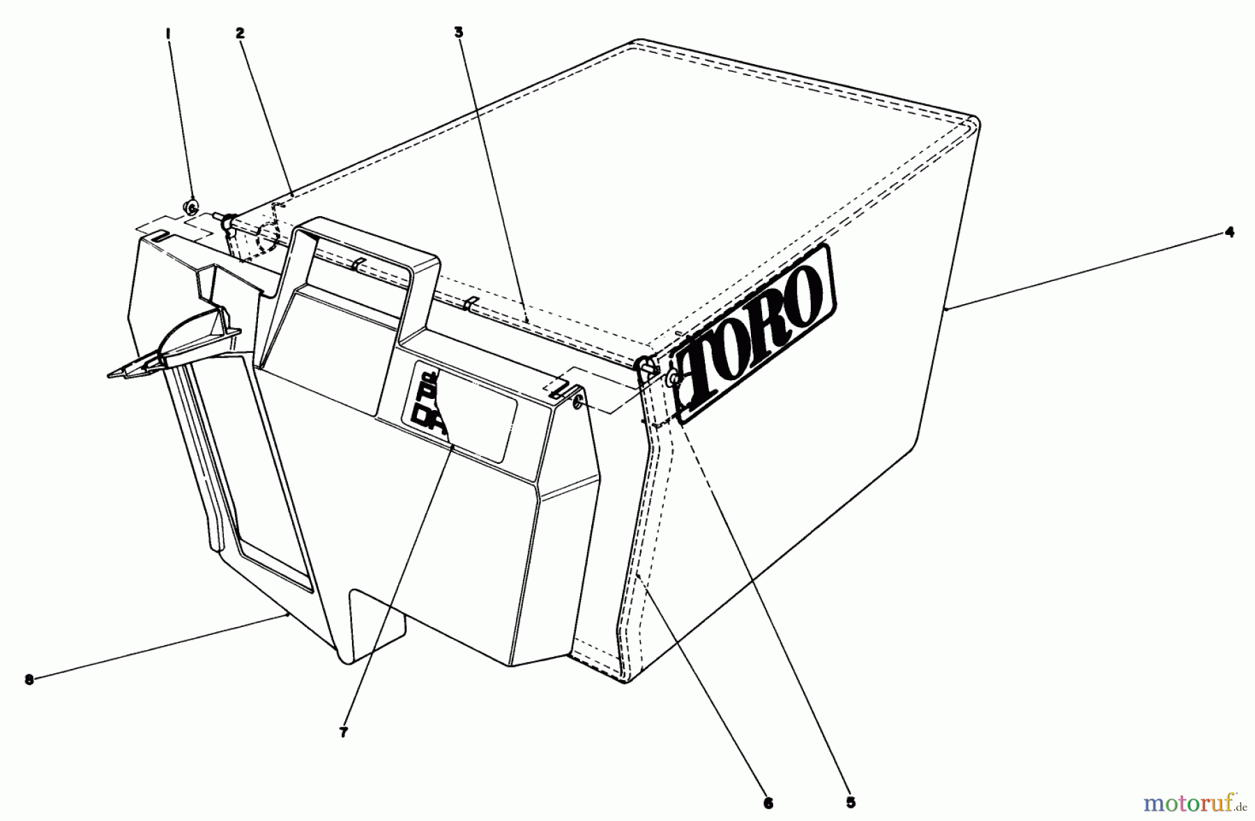  Toro Neu Mowers, Walk-Behind Seite 1 20622C - Toro Lawnmower, 1987 (7000001-7999999) GRASS BAG ASSEMBLY N0. 11-0189