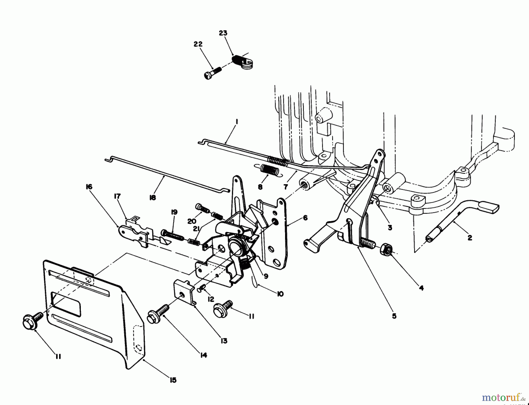  Toro Neu Mowers, Walk-Behind Seite 1 20622C - Toro Lawnmower, 1989 (9000001-9999999) GOVERNOR ASSEMBLY (MODEL NO. VMJ8)