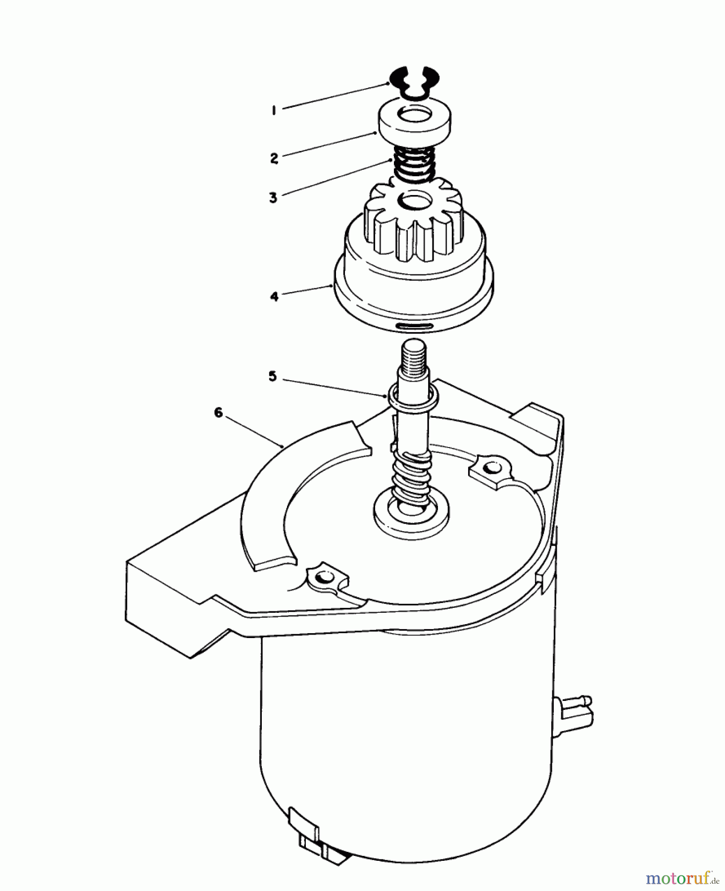  Toro Neu Mowers, Walk-Behind Seite 1 20624C - Toro Lawnmower, 1988 (8000001-8999999) STARTER MOTOR ASSEMBLY NO. 53-4500