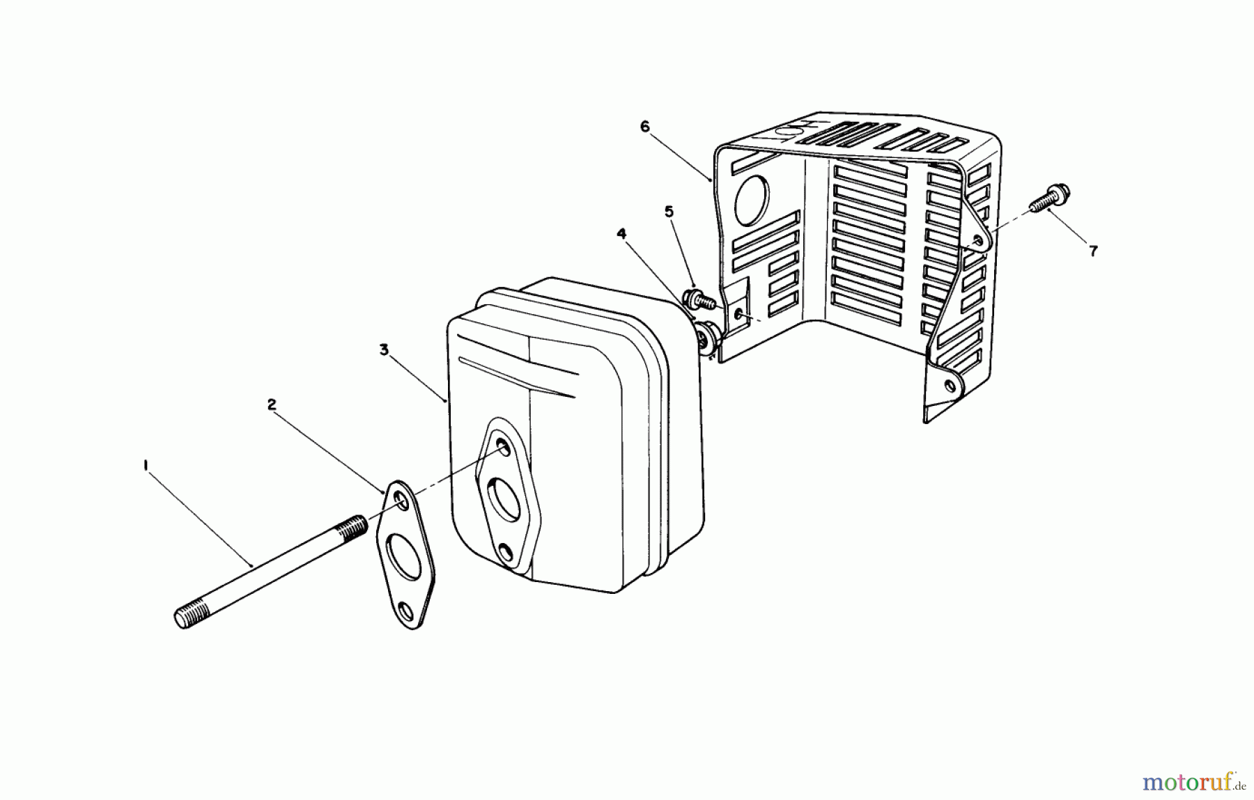  Toro Neu Mowers, Walk-Behind Seite 1 20626C - Toro Lawnmower, 1986 (6000001-6999999) MUFFLER ASSEMBLY