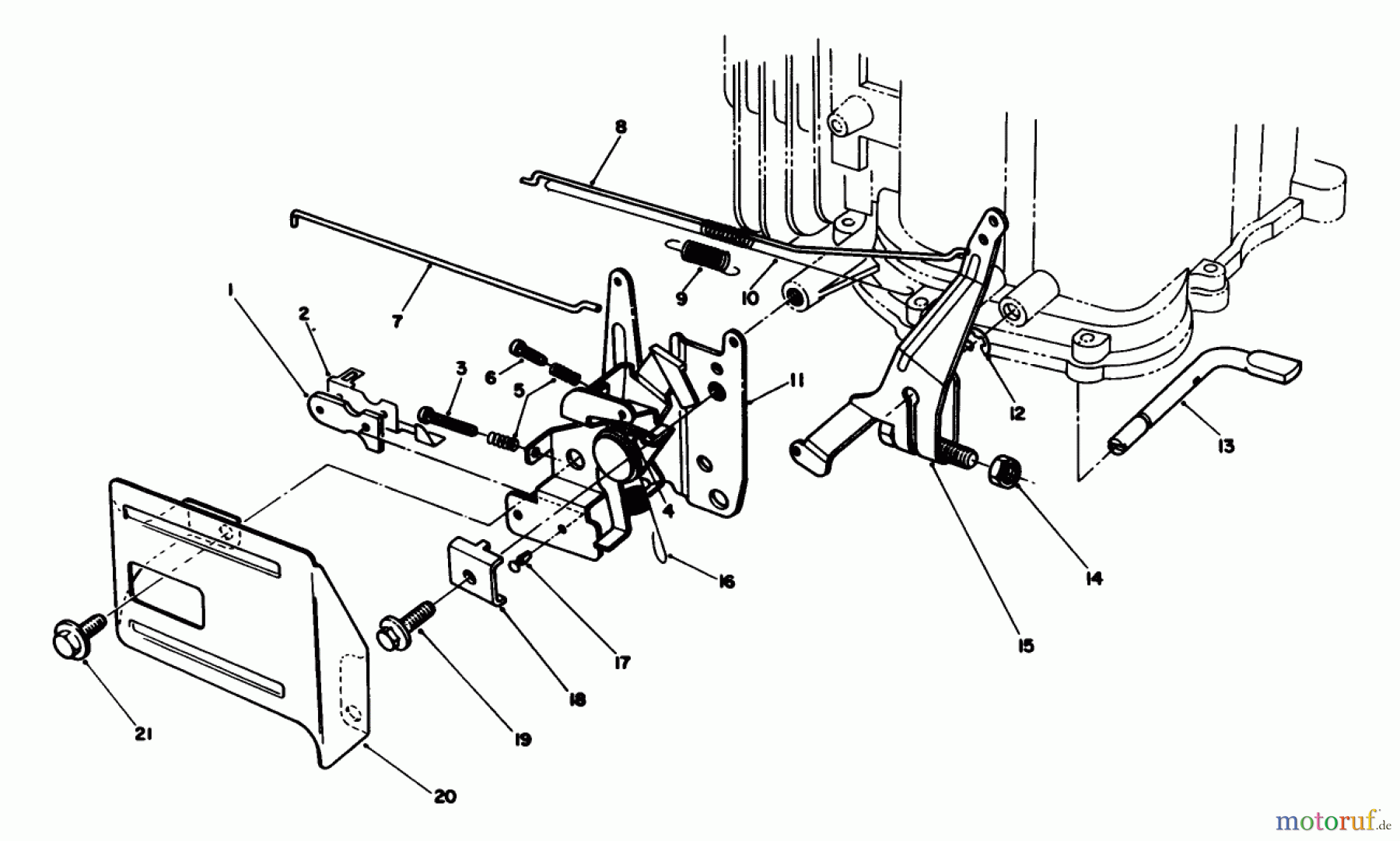  Toro Neu Mowers, Walk-Behind Seite 1 20627C - Toro Lawnmower, 1987 (7000001-7999999) GOVERNOR ASSEMBLY