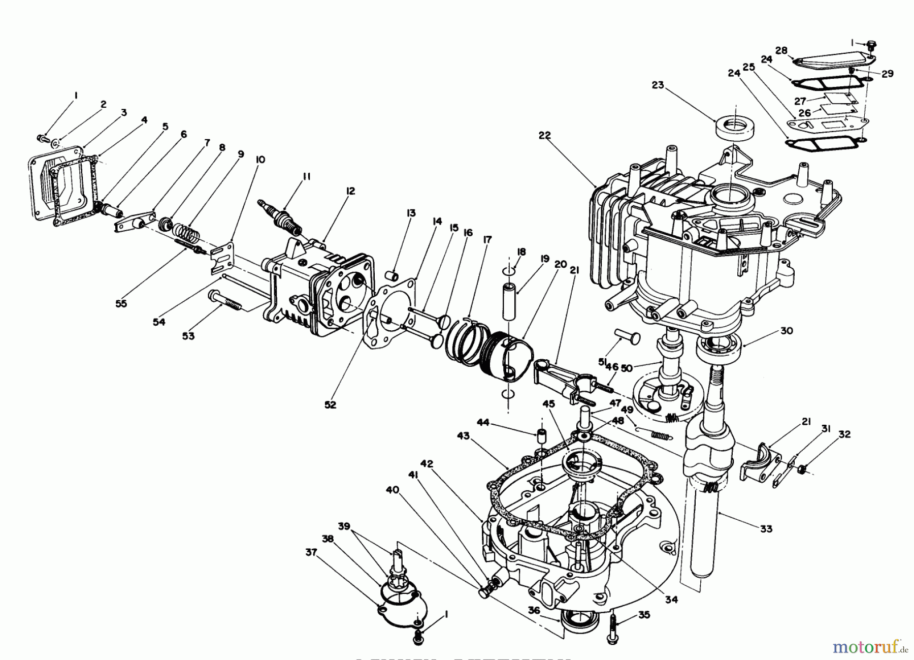  Toro Neu Mowers, Walk-Behind Seite 1 20627C - Toro Lawnmower, 1988 (8000001-8999999) ENGINE ASSEMBLY #2