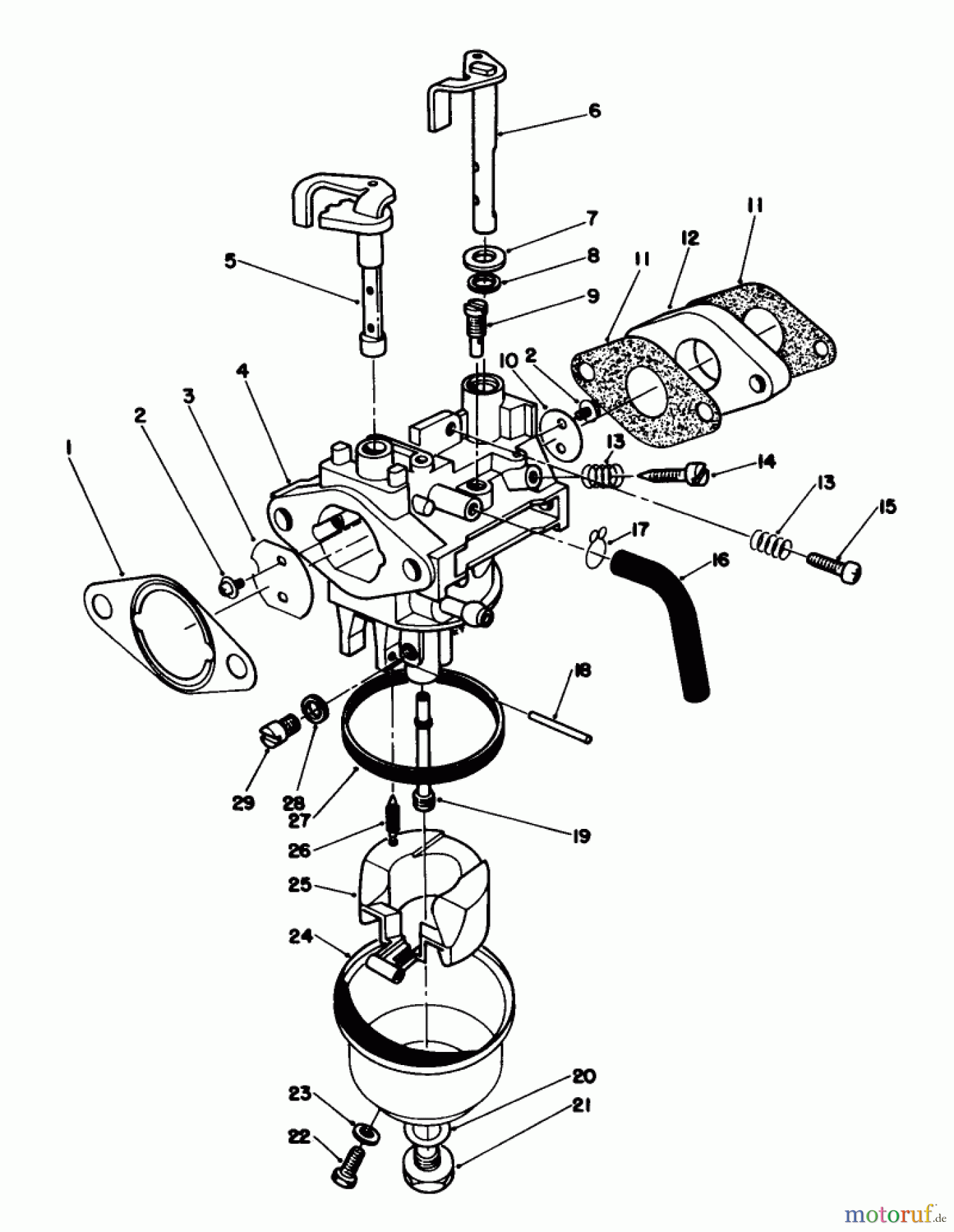  Toro Neu Mowers, Walk-Behind Seite 1 20628C - Toro Lawnmower, 1986 (6000001-6999999) CARBURETOR ASSEMBLY