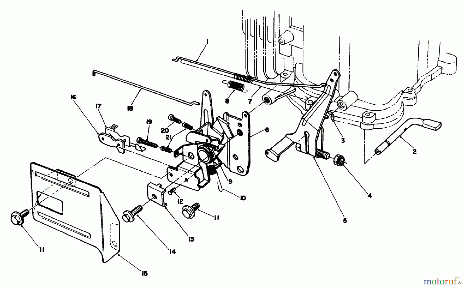  Toro Neu Mowers, Walk-Behind Seite 1 20628C - Toro Lawnmower, 1986 (6000001-6999999) GOVERNOR ASSEMBLY