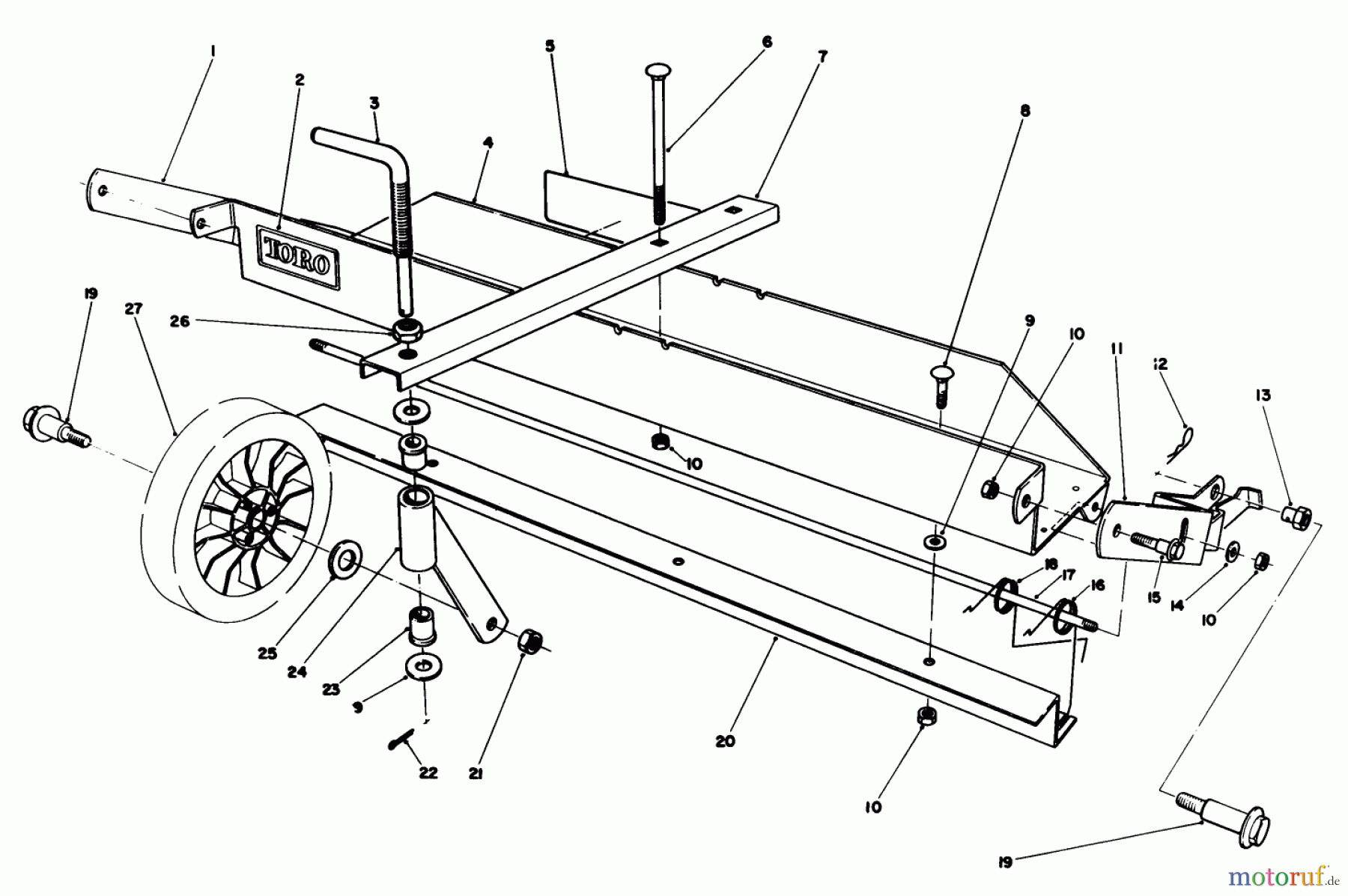  Toro Neu Mowers, Walk-Behind Seite 1 20628C - Toro Lawnmower, 1987 (7000001-7999999) DETHATCHER KIT MODEL NO. 59126 (OPTIONAL)