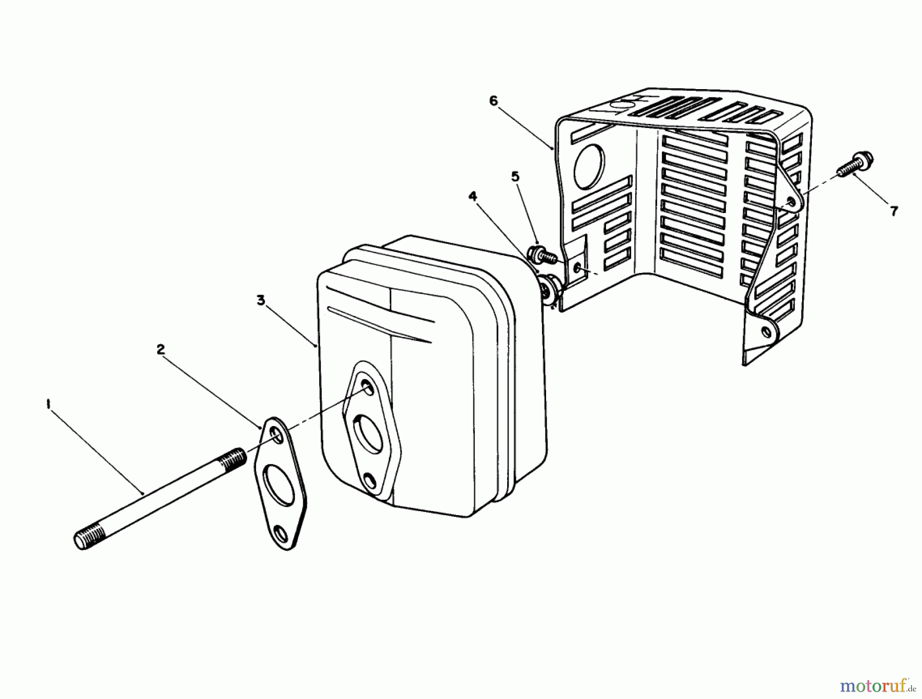  Toro Neu Mowers, Walk-Behind Seite 1 20628C - Toro Lawnmower, 1988 (8000001-8999999) MUFFLER ASSEMBLY