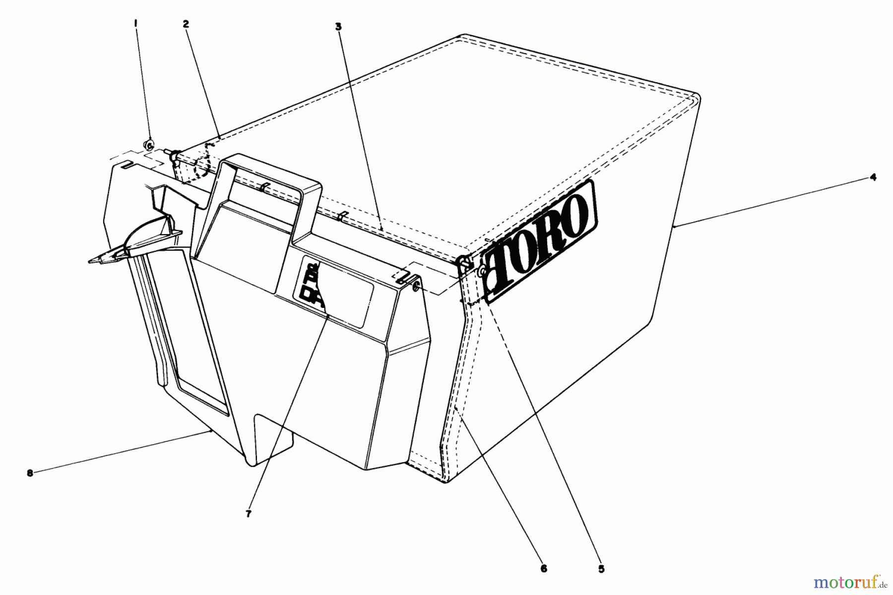  Toro Neu Mowers, Walk-Behind Seite 1 20629C - Toro Lawnmower, 1986 (6000001-6999999) GRASS BAG ASSEMBLY NO. 11-0189