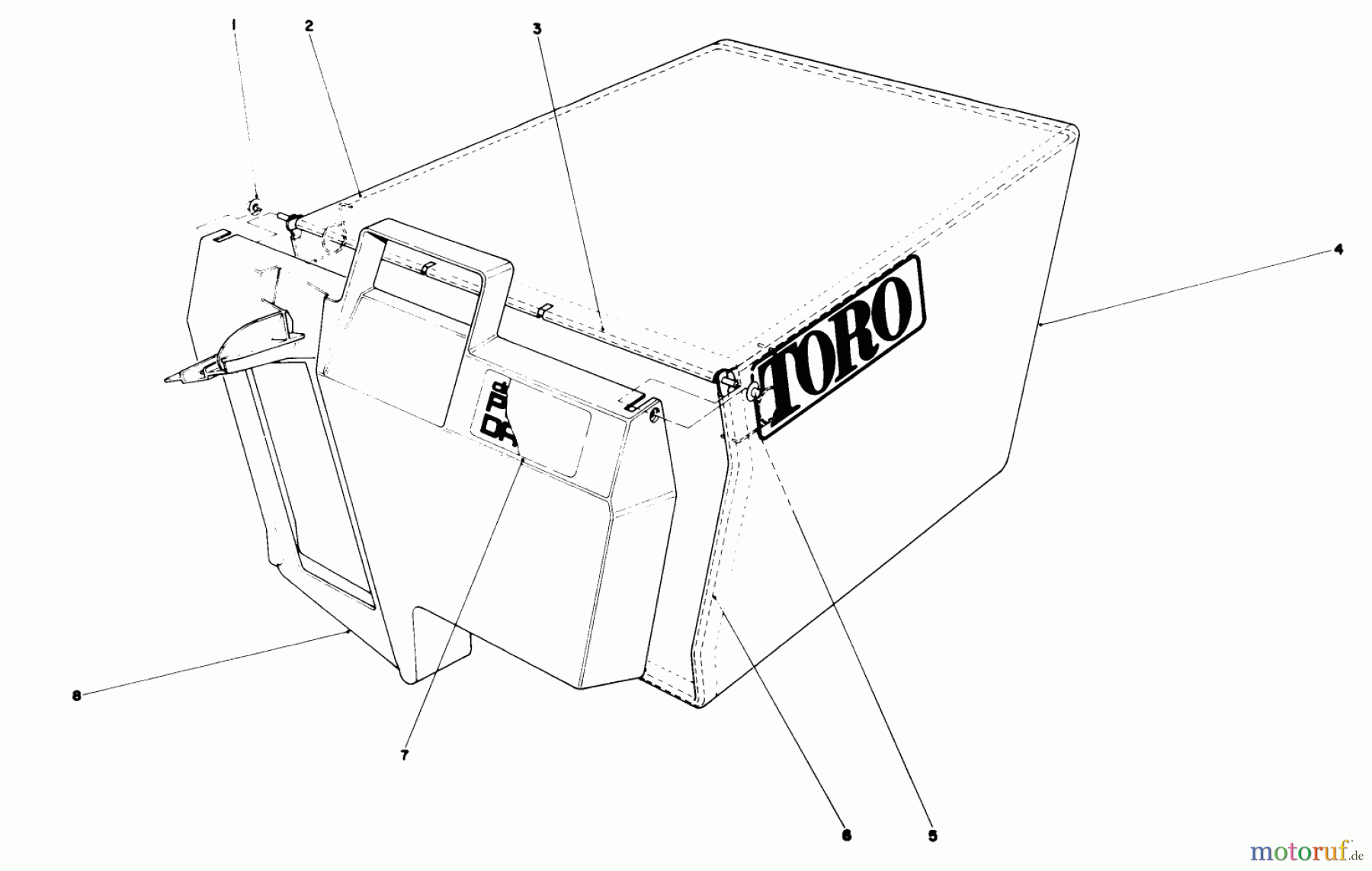  Toro Neu Mowers, Walk-Behind Seite 1 20668 - Toro Lawnmower, 1990 (0000001-0999999) GRASS BAG ASSEMBLY NO. 11-0189