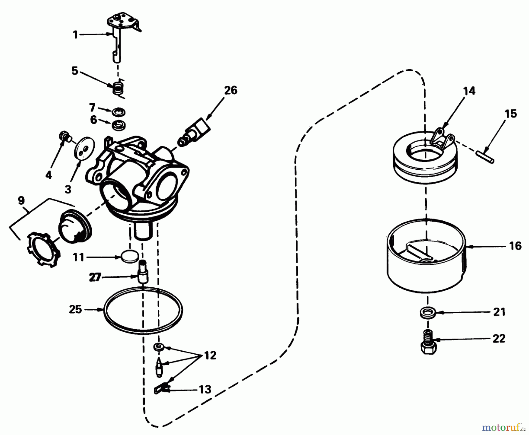  Toro Neu Mowers, Walk-Behind Seite 1 20676 - Toro Lawnmower, 1984 (4000001-4999999) CARBURETOR NO. 632050A