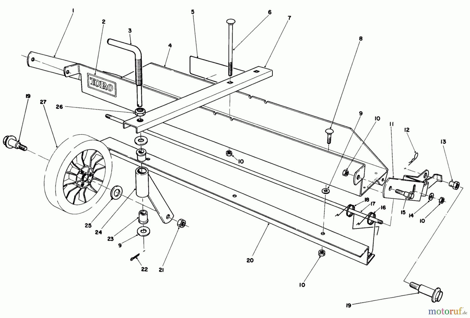  Toro Neu Mowers, Walk-Behind Seite 1 20676 - Toro Lawnmower, 1985 (5000001-5999999) DETHATCHER KIT MODEL NO. 59126 (OPTIONAL)