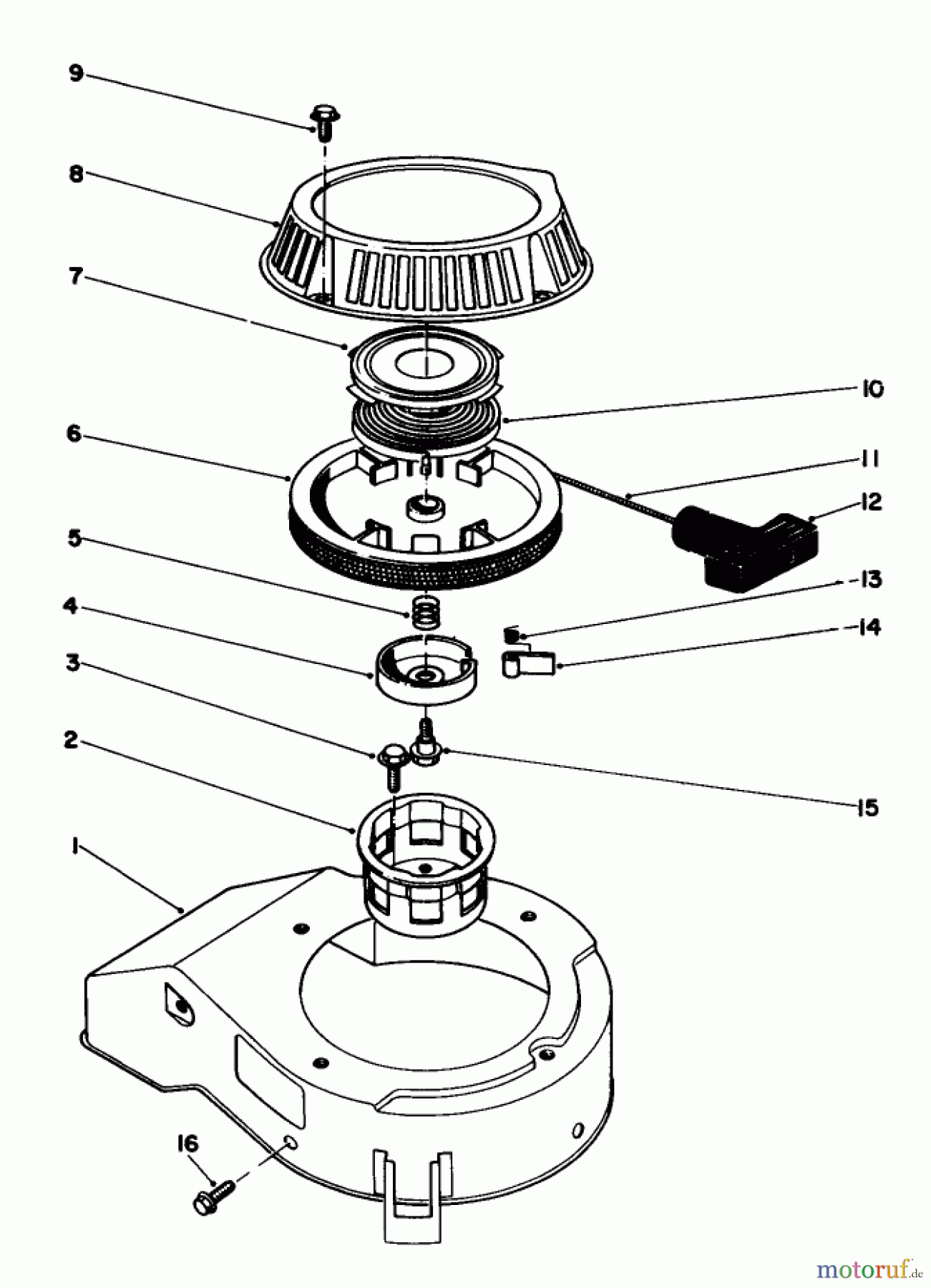  Toro Neu Mowers, Walk-Behind Seite 1 20684 - Toro Lawnmower, 1984 (4000001-4999999) RECOIL ASSEMBLY