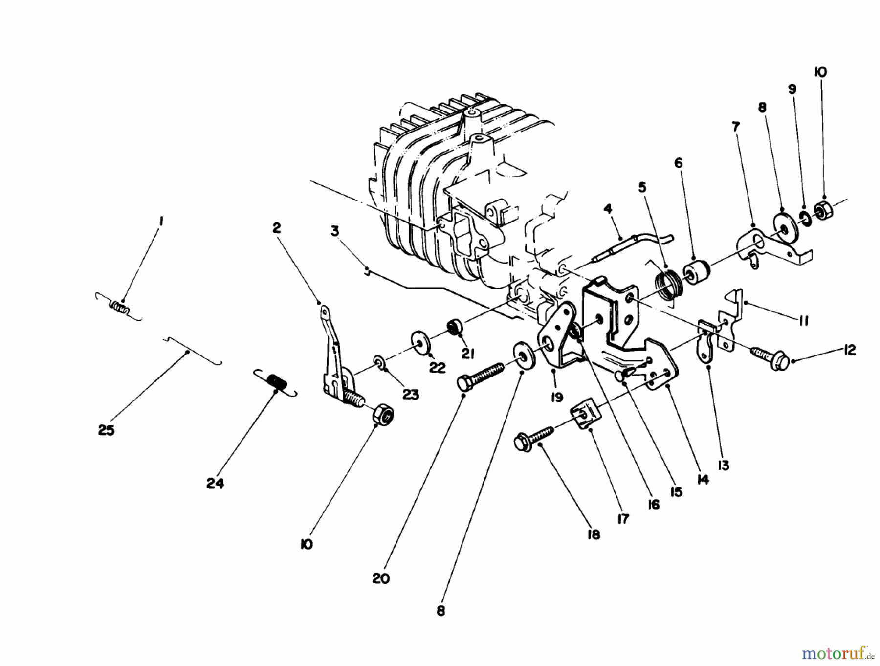  Toro Neu Mowers, Walk-Behind Seite 1 20684 - Toro Lawnmower, 1988 (8000001-8999999) GOVERNOR ASSEMBLY (MODEL NO. 47PG6 & 47PH7)