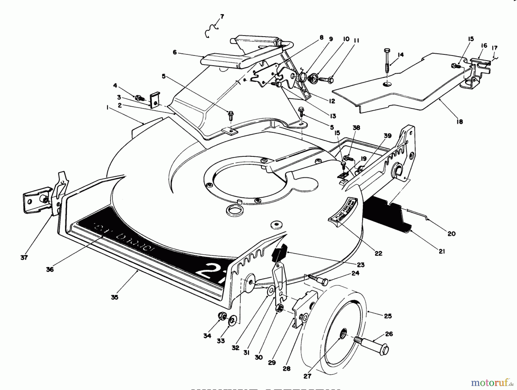  Toro Neu Mowers, Walk-Behind Seite 1 20684 - Toro Lawnmower, 1988 (8000001-8999999) HOUSING ASSEMBLY