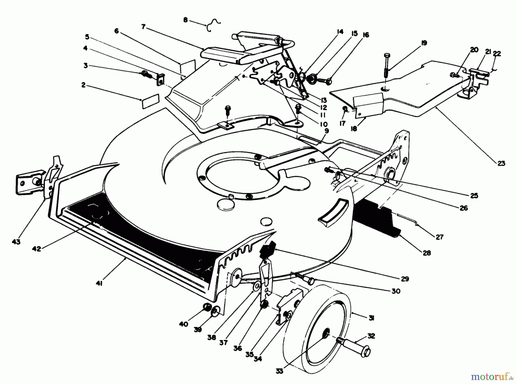  Toro Neu Mowers, Walk-Behind Seite 1 20692C - Toro Lawnmower, 1988 (8000001-8999999) HOUSING ASSEMBLY