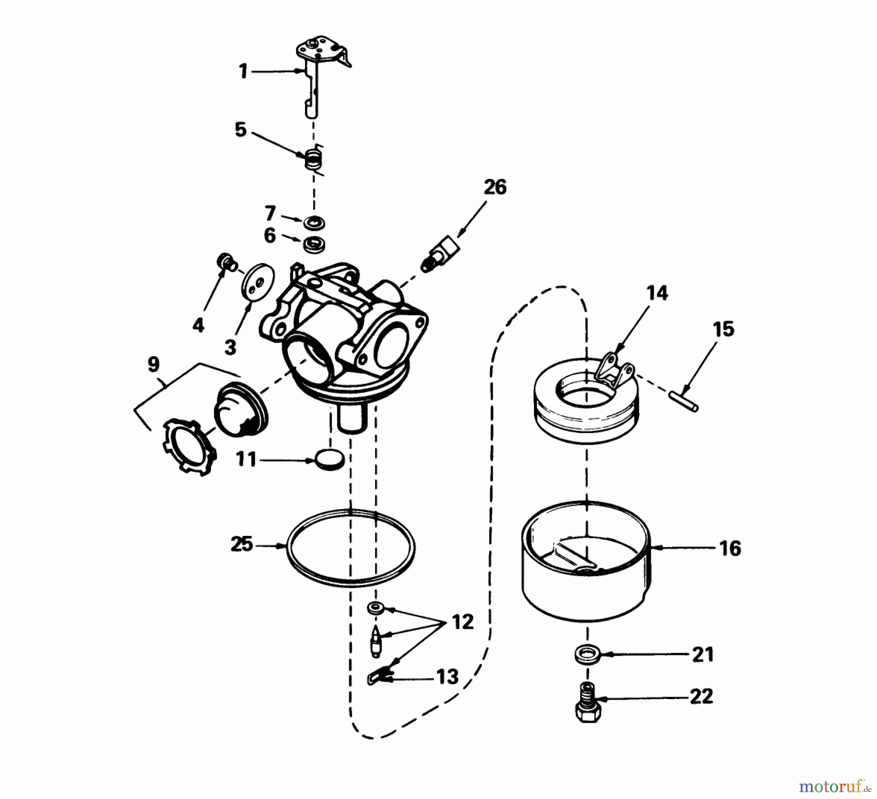  Toro Neu Mowers, Walk-Behind Seite 1 20695 - Toro Lawnmower, 1988 (8000001-8999999) CARBURETOR NO. 632098