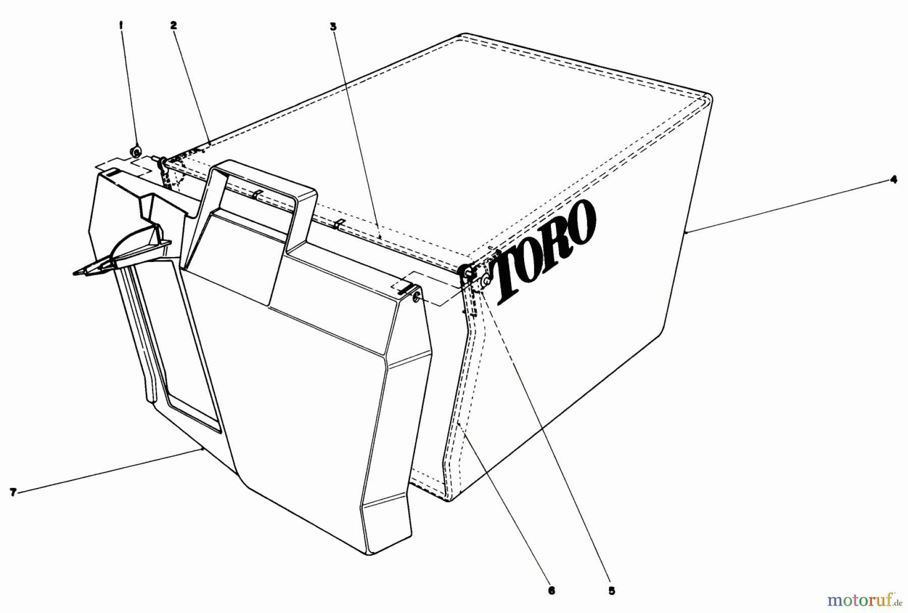  Toro Neu Mowers, Walk-Behind Seite 1 20700 - Toro Lawnmower, 1979 (9000001-9999999) GRASS BAG ASSEMBLY