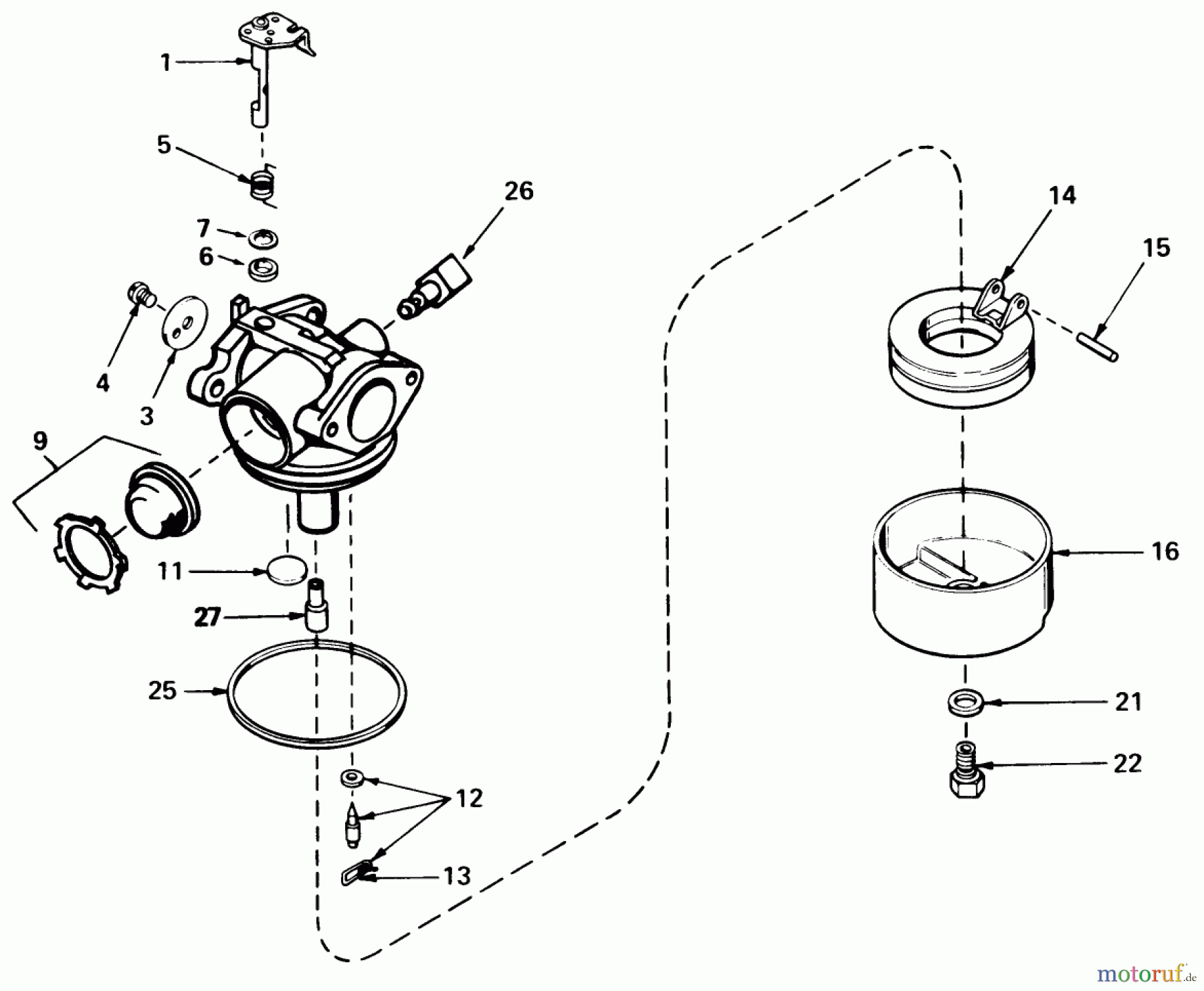  Toro Neu Mowers, Walk-Behind Seite 1 20715 - Toro Lawnmower, 1984 (4000001-4999999) CARBURETOR NO. 632050A