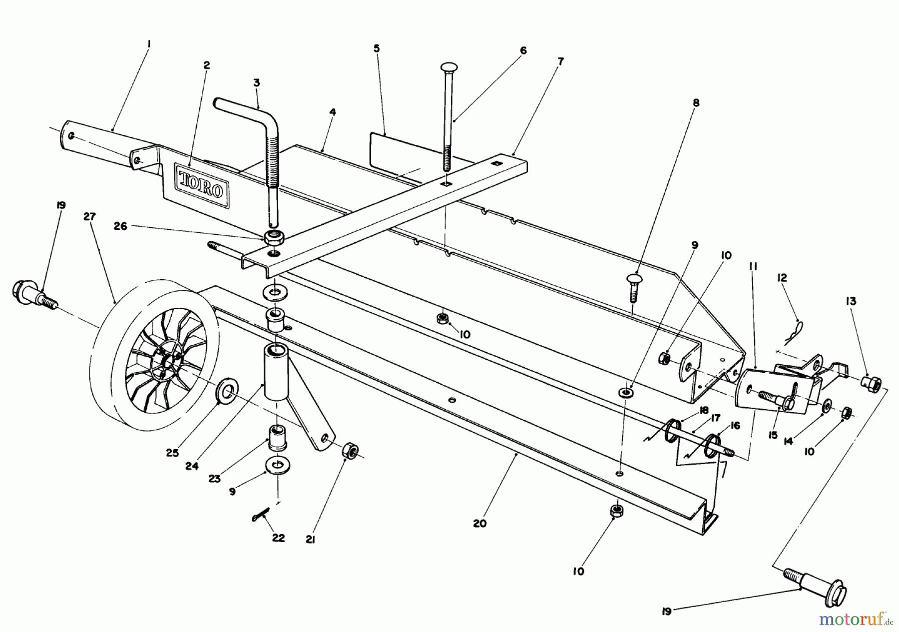  Toro Neu Mowers, Walk-Behind Seite 1 20718 - Toro Lawnmower, 1985 (5000001-5999999) DETHATCHER KIT MODEL NO. 59126 (OPTIONAL)