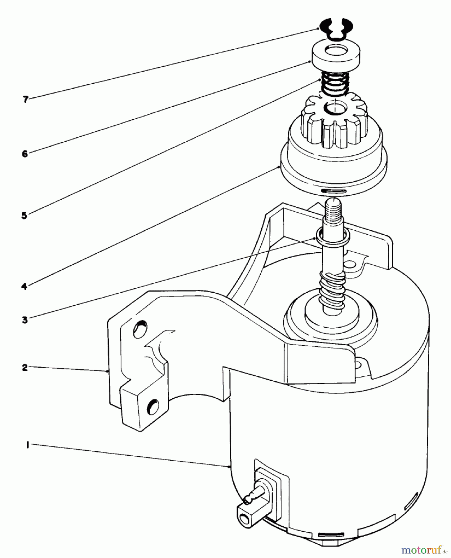  Toro Neu Mowers, Walk-Behind Seite 1 20718 - Toro Lawnmower, 1985 (5000001-5999999) STARTER ASSEMBLY