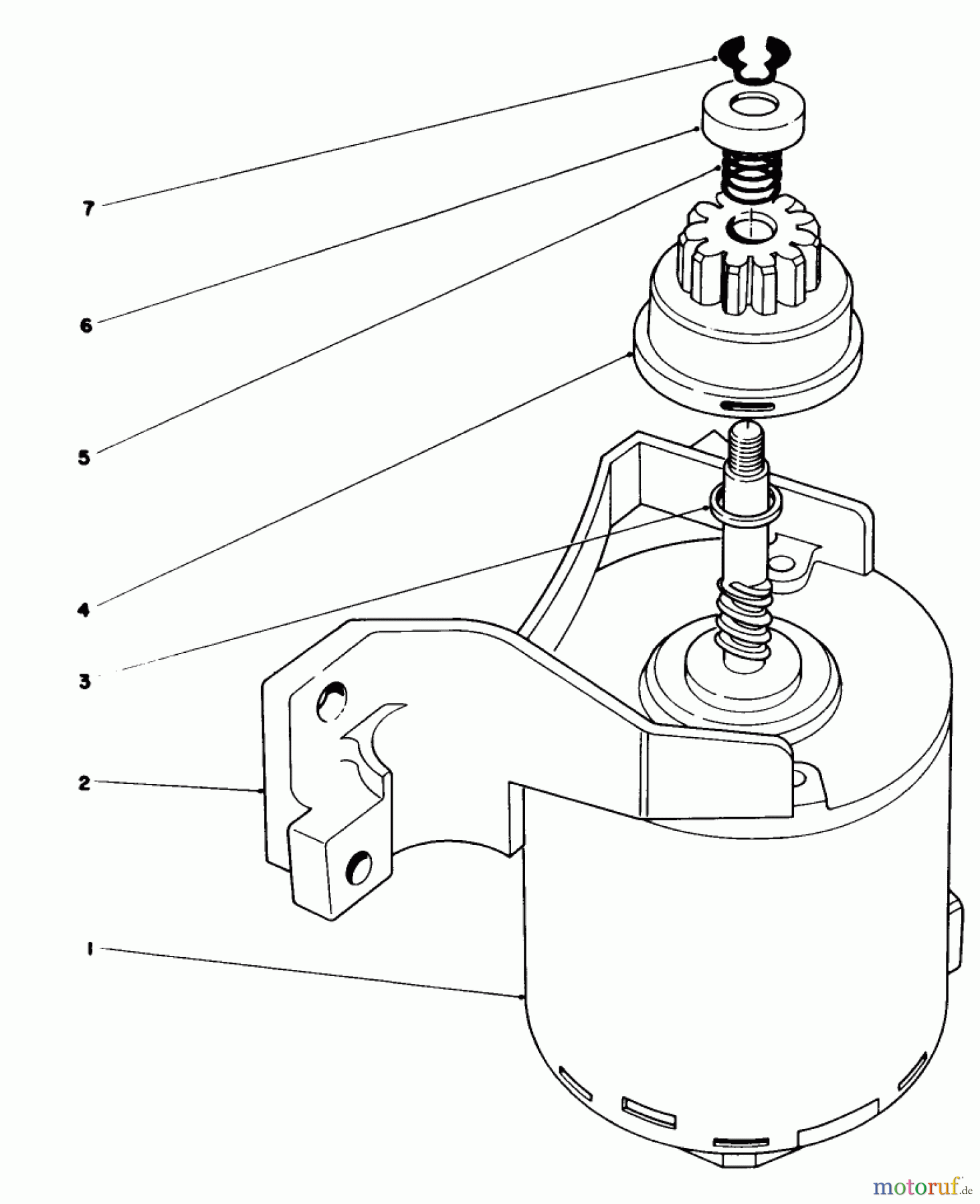  Toro Neu Mowers, Walk-Behind Seite 1 20718C - Toro Lawnmower, 1986 (6000001-6999999) STARTER ASSEMBLY