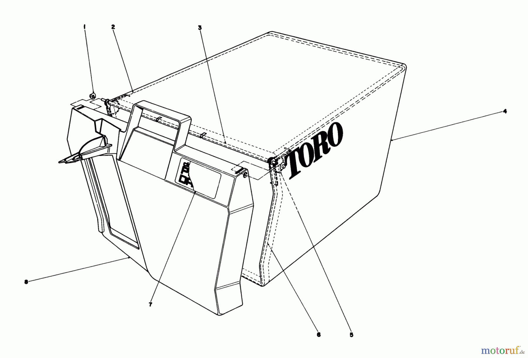  Toro Neu Mowers, Walk-Behind Seite 1 20735 - Toro Lawnmower, 1979 (9000001-9999999) GRASS BAG ASSEMBLY