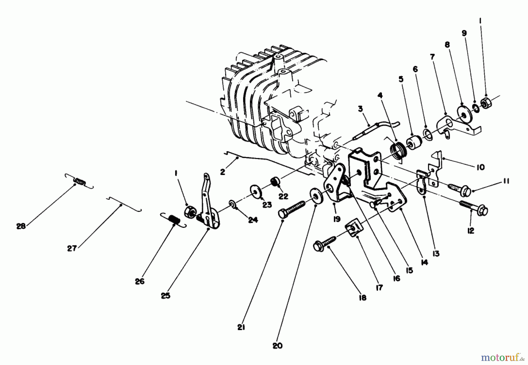  Toro Neu Mowers, Walk-Behind Seite 1 20745C - Toro Lawnmower, 1986 (6000001-6999999) GOVERNOR ASSEMBLY