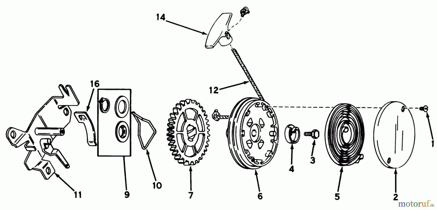  Toro Neu Mowers, Walk-Behind Seite 1 20810 - Toro Lawnmower, 1979 (9000001-9999999) REWIND STARTER NO. 590519