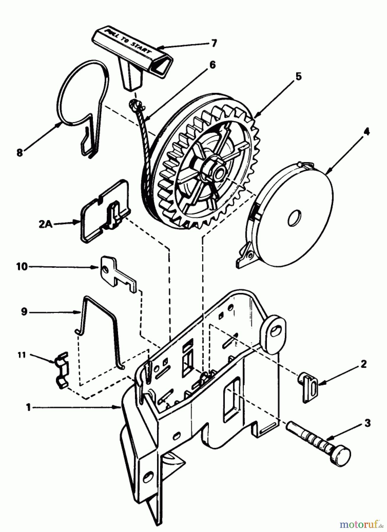  Toro Neu Mowers, Walk-Behind Seite 1 20810 - Toro Lawnmower, 1983 (3000001-3999999) REWIND STARTER NO. 59O531