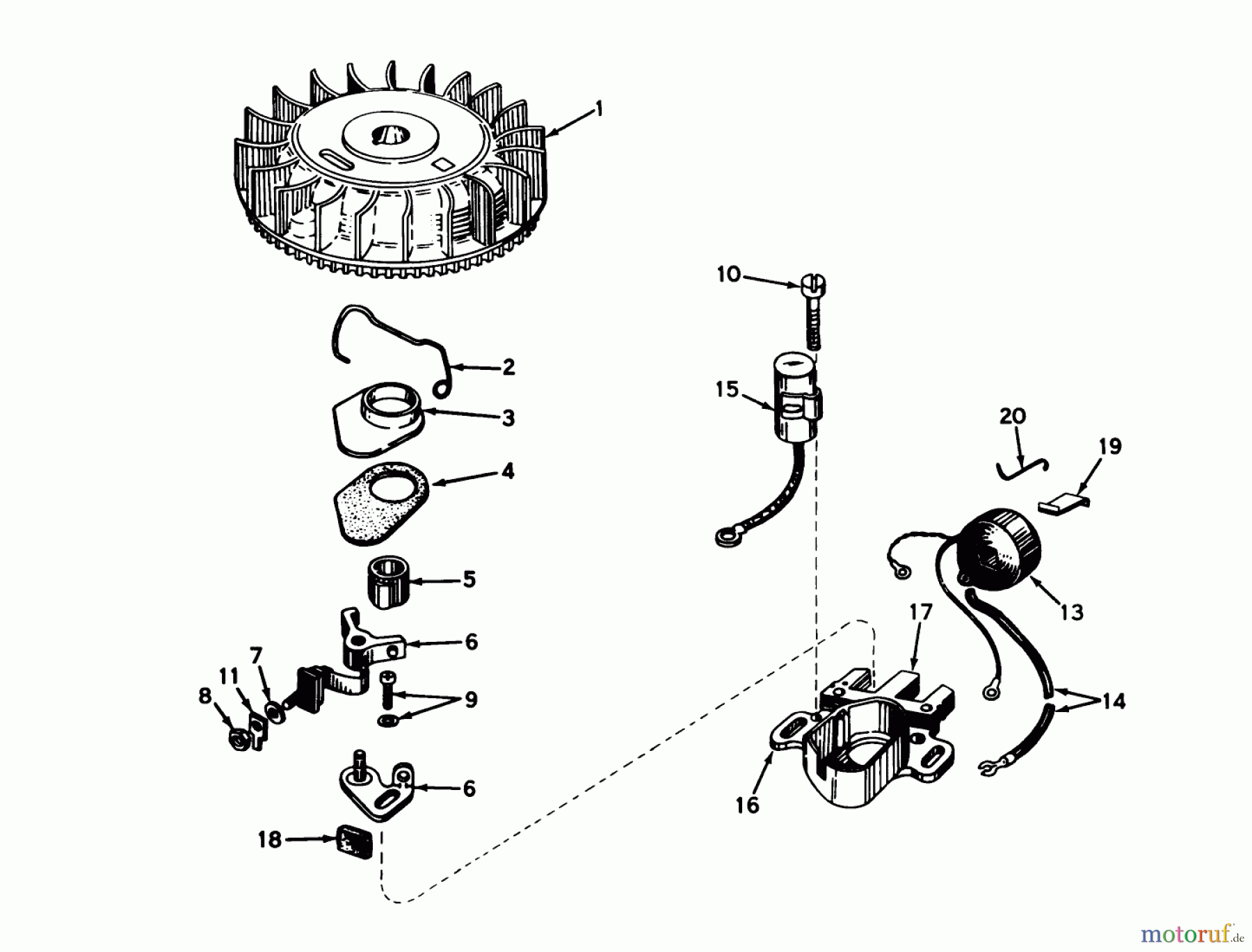  Toro Neu Mowers, Walk-Behind Seite 2 21711 - Toro Guardian Lawnmower, 1974 (4000001-4999999) MAGNETO NO. 610793 (MOWER MODEL NO. 21610)