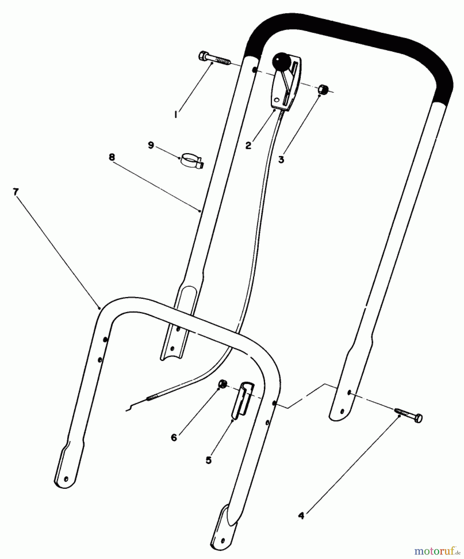  Toro Neu Mowers, Walk-Behind Seite 2 22005 - Toro Lawnmower, 1984 (4000001-4999999) HANDLE ASSEMBLY