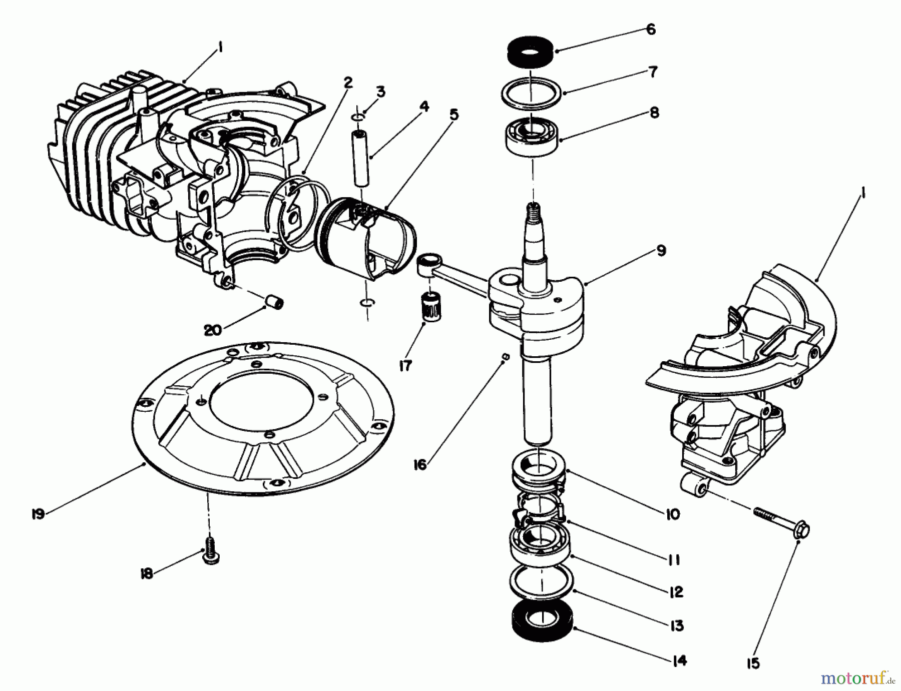  Toro Neu Mowers, Walk-Behind Seite 2 22025 - Toro Lawnmower, 1989 (9000001-9999999) ENGINE ASSEMBLY MODEL NO. 47PJ8 #1