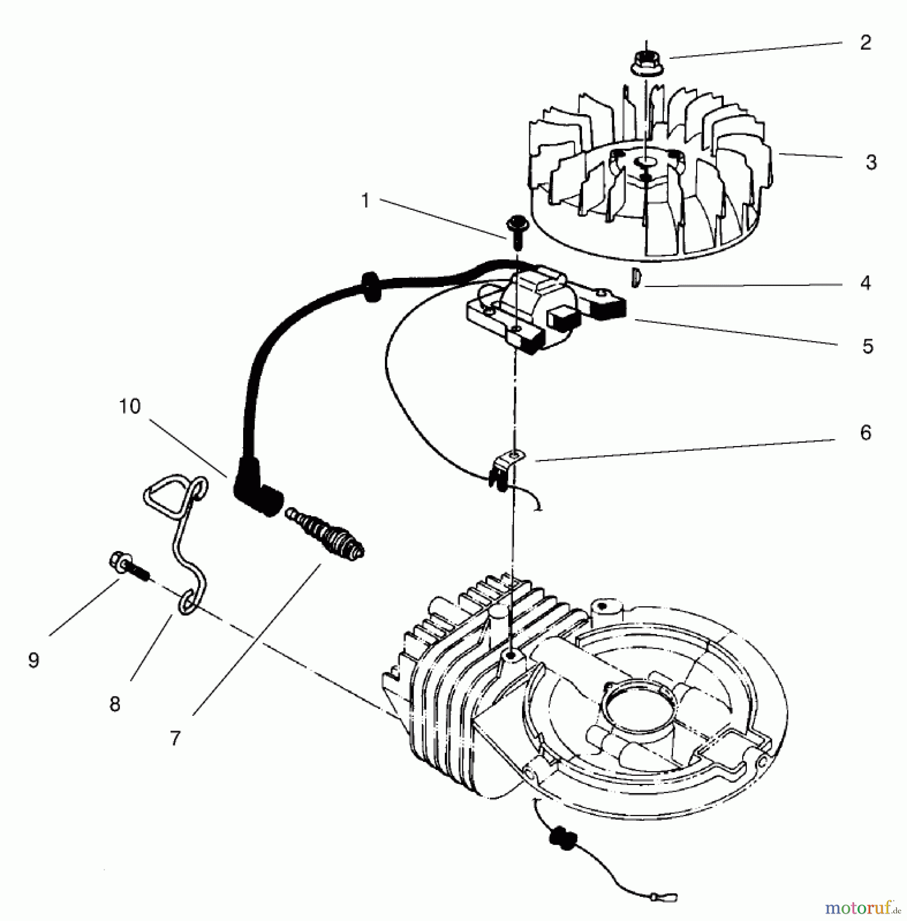  Toro Neu Mowers, Walk-Behind Seite 2 22026 - Toro Side Discharge Mower, 2000 (200000001-200999999) IGNITION ASSEMBLY (MODEL NO. 48PW)