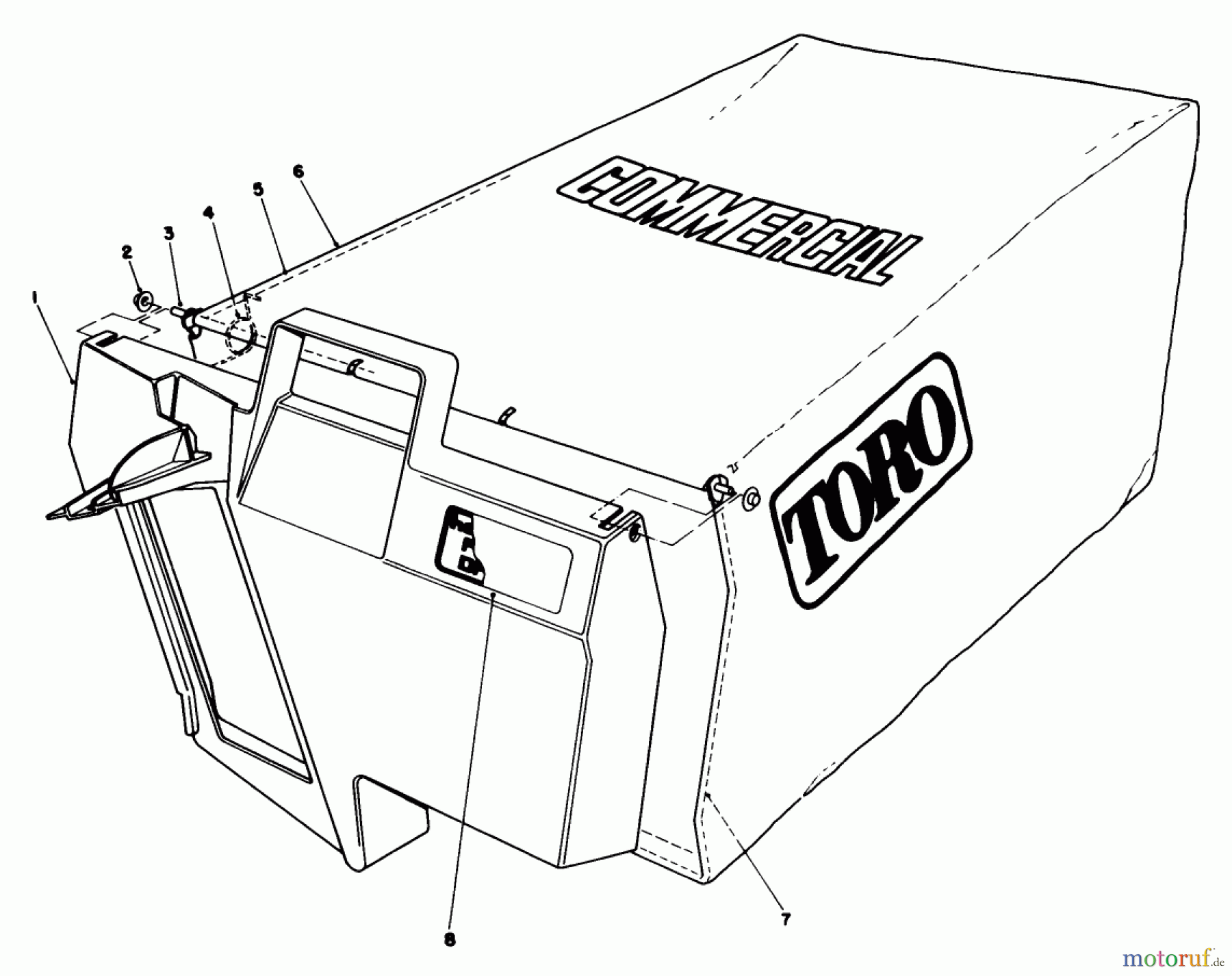  Toro Neu Mowers, Walk-Behind Seite 2 22035C - Toro Lawnmower, 1987 (7000001-7999999) GRASS BAG ASSEMBLY NO. 11-5609