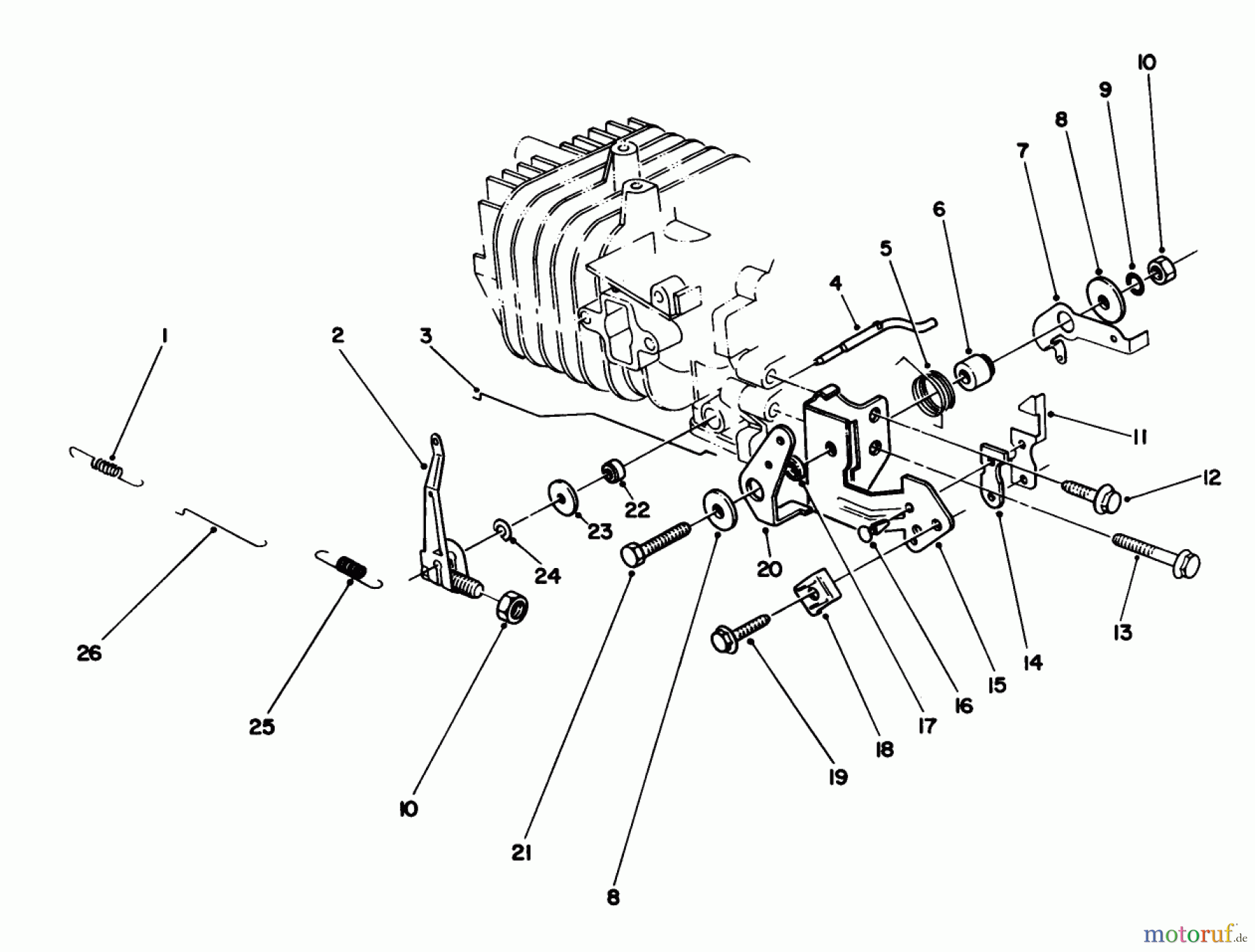  Toro Neu Mowers, Walk-Behind Seite 2 22035C - Toro Lawnmower, 1989 (9000001-9999999) GOVERNOR ASSEMBLY (MODEL NO. 47PJ8)