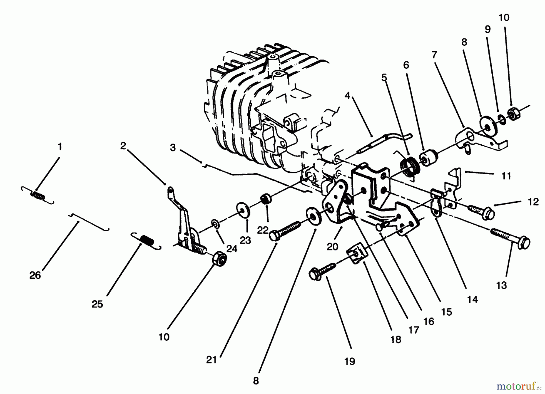  Toro Neu Mowers, Walk-Behind Seite 2 22040 - Toro Lawnmower, 1995 (5900001-5999999) GOVERNOR ASSEMBLY (MODEL NO. 47PR4-3)