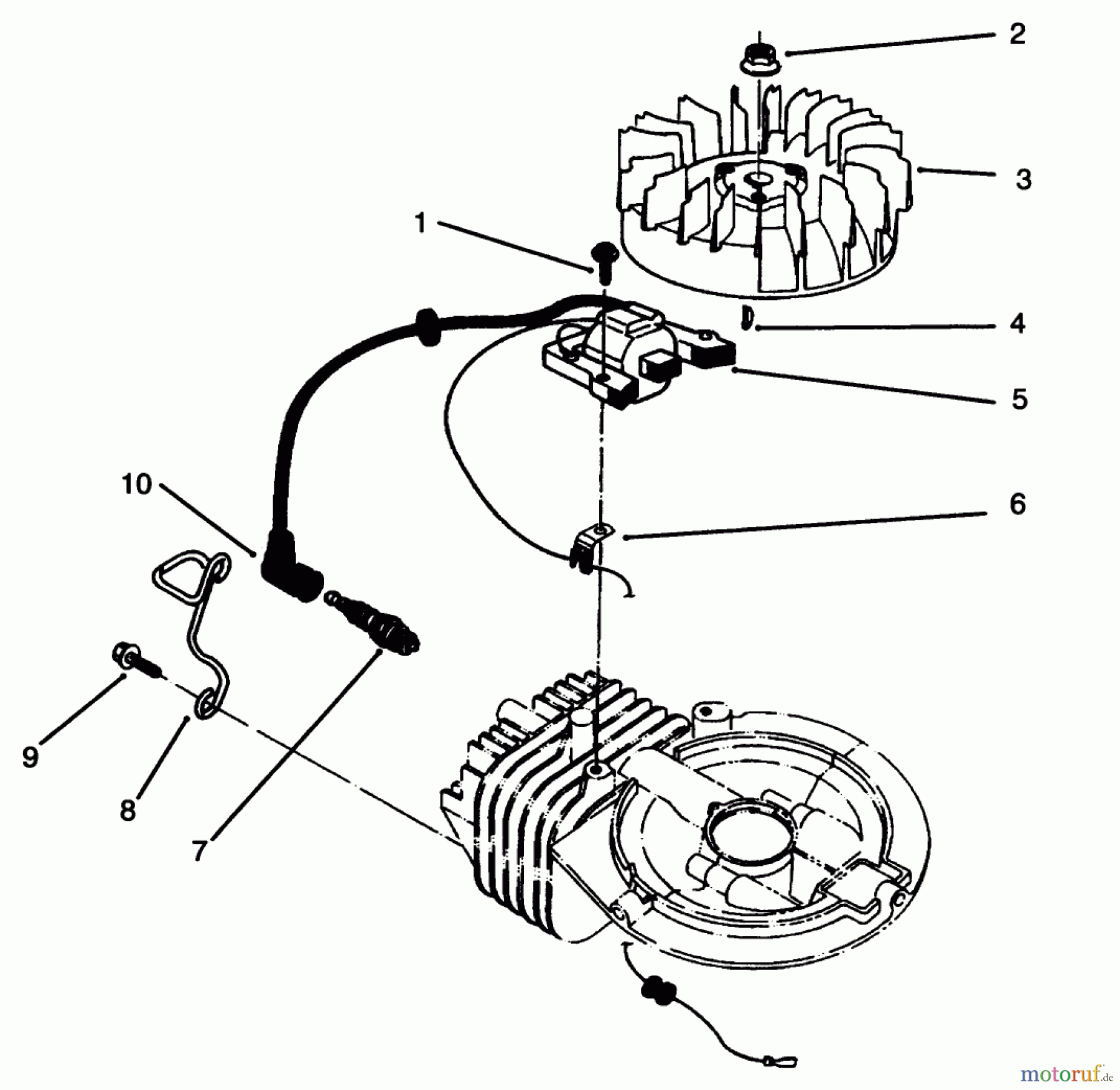  Toro Neu Mowers, Walk-Behind Seite 2 22040 - Toro Lawnmower, 1995 (5900001-5999999) IGNITION ASSEMBLY (MODEL NO. 47PR4-3)