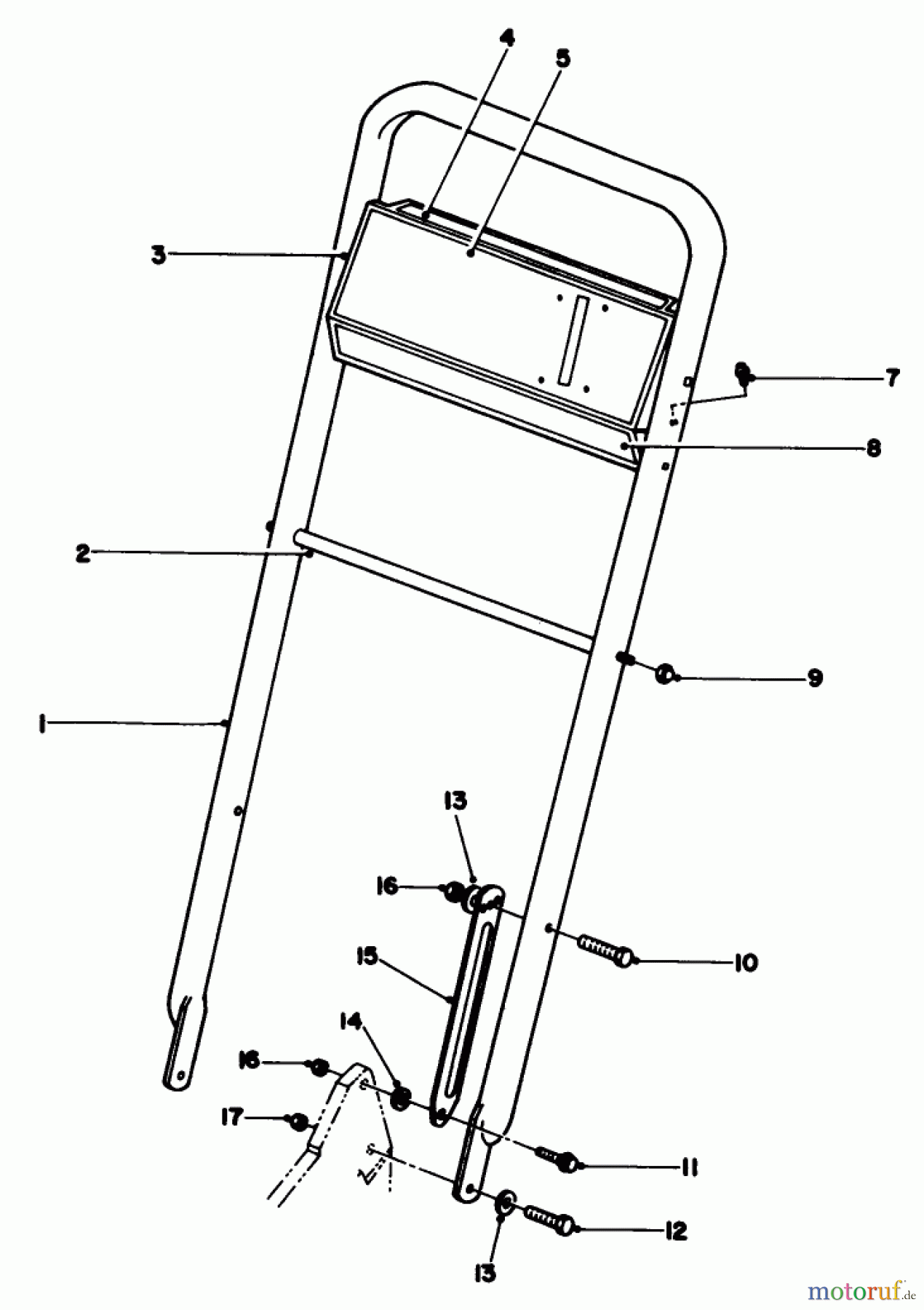  Toro Neu Mowers, Walk-Behind Seite 2 22043 - Toro Lawnmower, 1993 (3900001-3900964) HANDLE ASSEMBLY