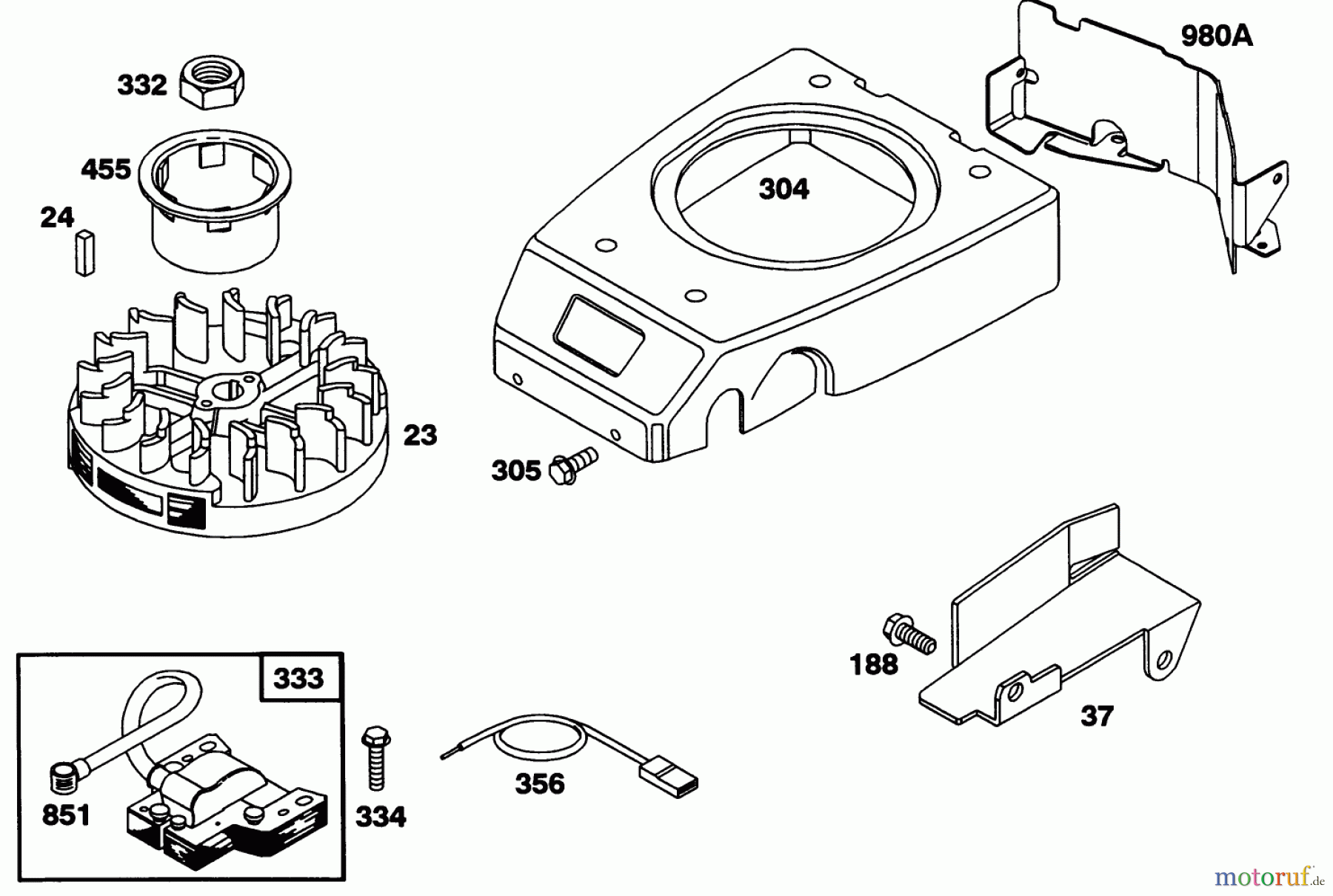  Toro Neu Mowers, Walk-Behind Seite 2 22151 - Toro Lawnmower, 1993 (3900856-3999999) ENGINE GTS 150 #6