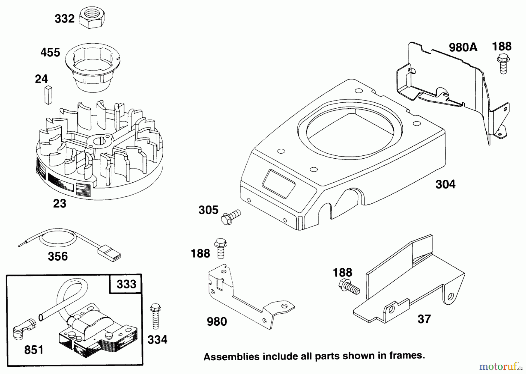  Toro Neu Mowers, Walk-Behind Seite 2 22151 - Toro Lawnmower, 1996 (6900001-6999999) ENGINE GTS 150 #6