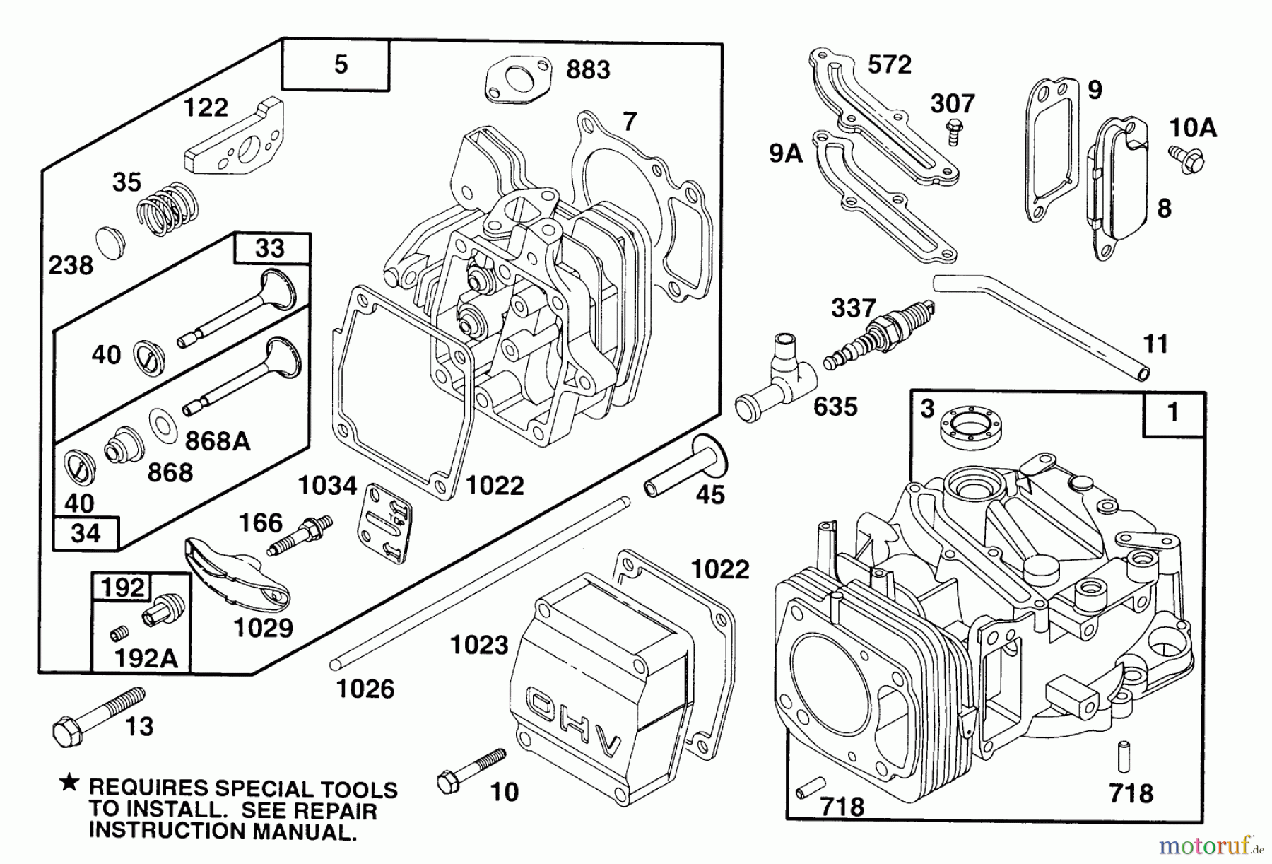  Toro Neu Mowers, Walk-Behind Seite 2 22153BC - Toro Lawnmower, 1995 (5900001-5999999) ENGINE GTS 150 #1